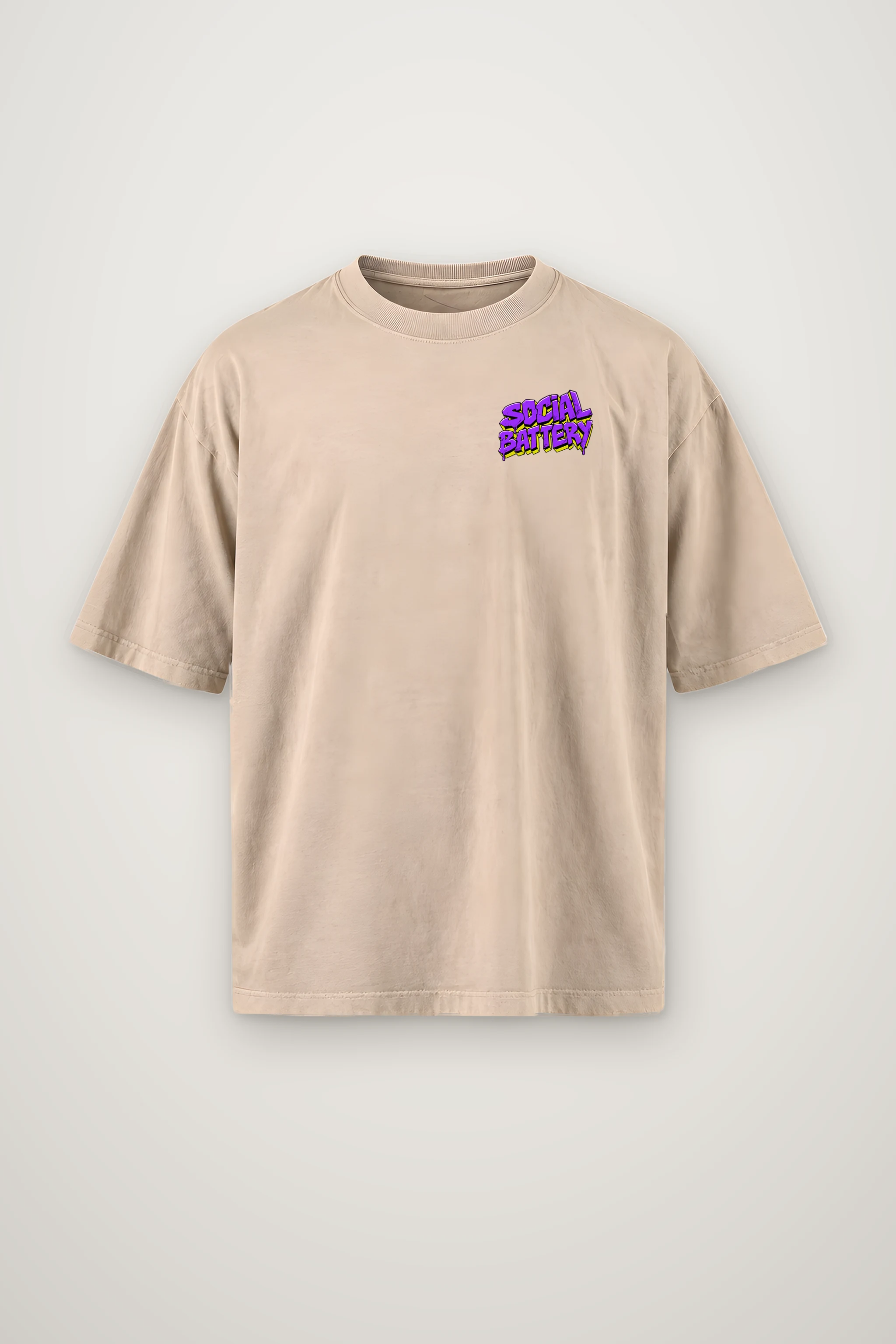 "Ask Tomorrow" Men's Oversized Heavyweight Crewneck T-Shirt