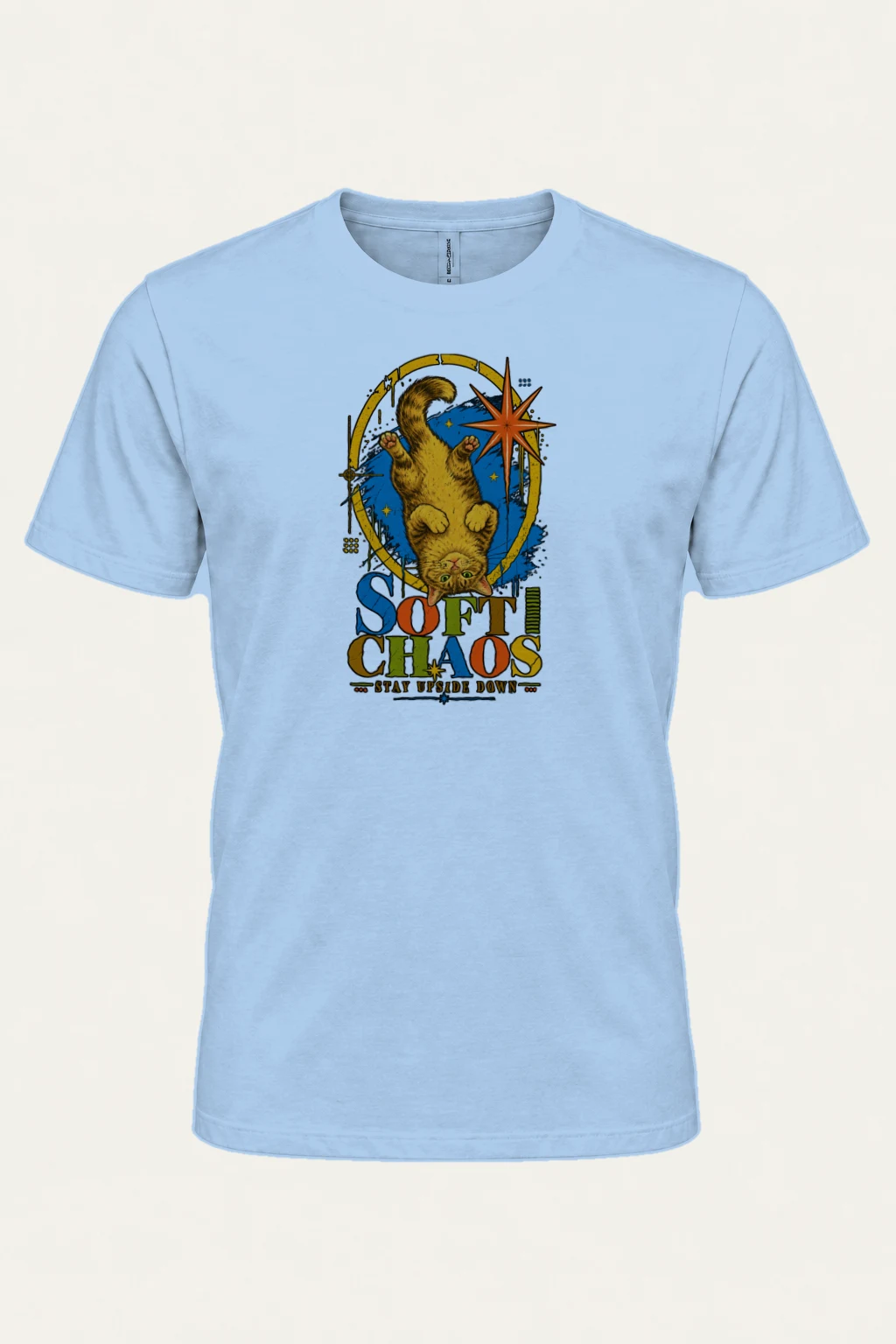 "Soft Chaos Cat" Heavyweight Unisex Crewneck T-shirt | Gildan 5000