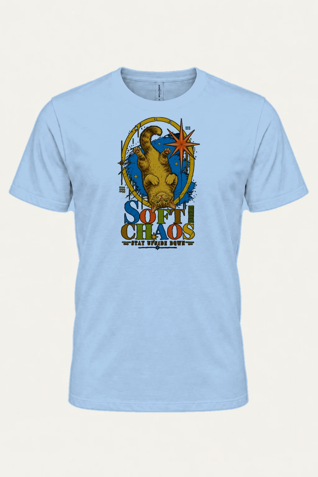 "Soft Chaos Cat" Heavyweight Unisex Crewneck T-shirt | Gildan 5000