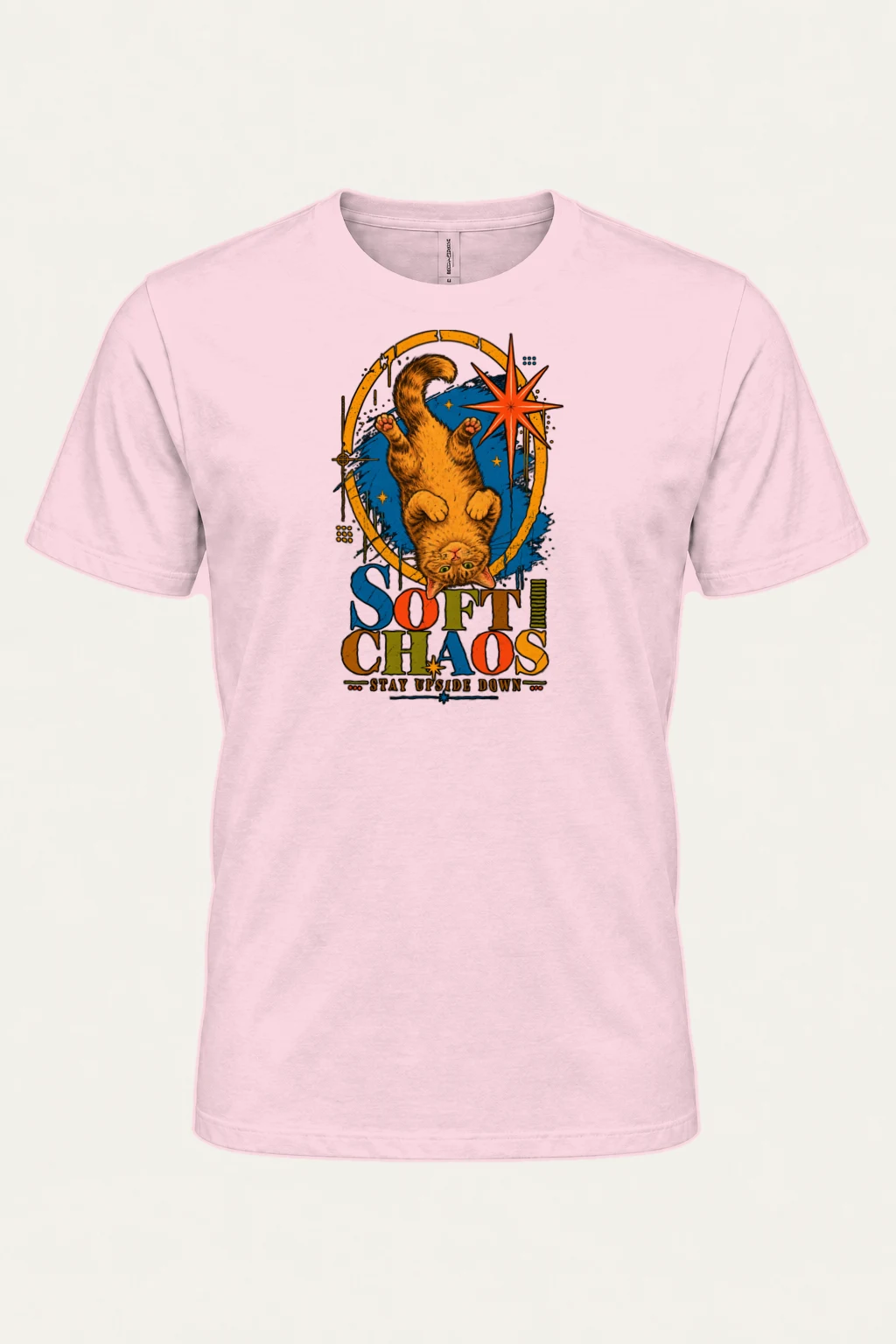 "Soft Chaos Cat" Heavyweight Unisex Crewneck T-shirt | Gildan 5000