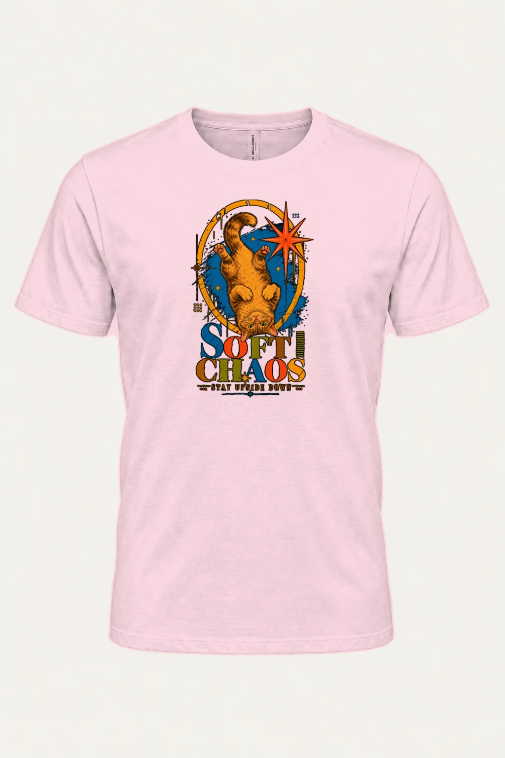 "Soft Chaos Cat" Heavyweight Unisex Crewneck T-shirt | Gildan 5000