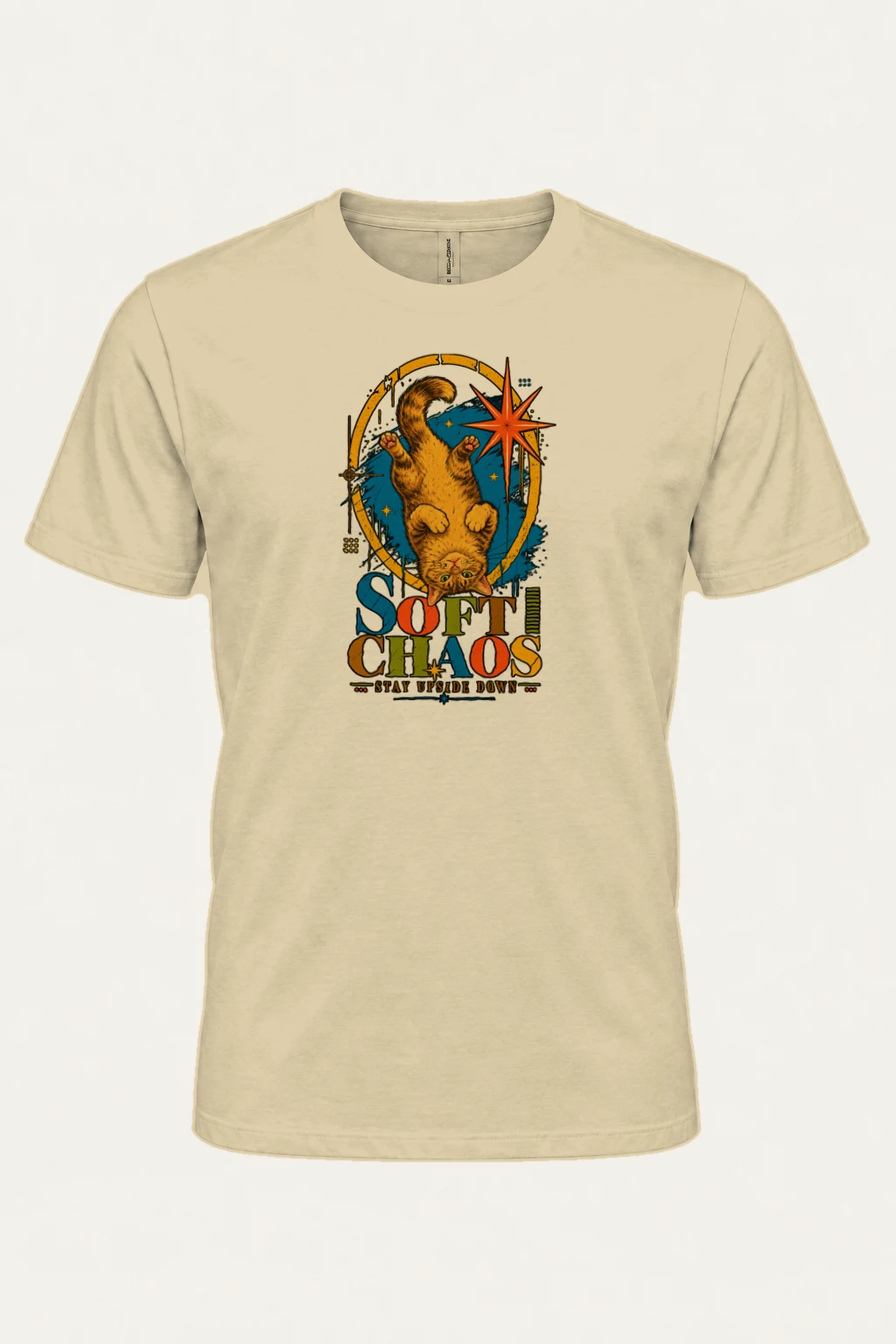"Soft Chaos Cat" Heavyweight Unisex Crewneck T-shirt | Gildan 5000