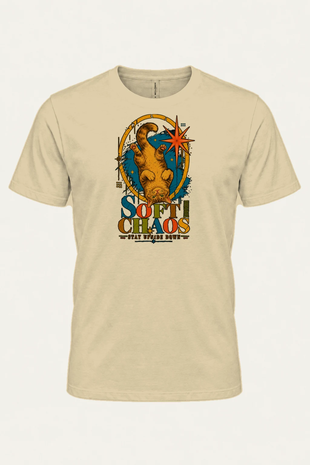 "Soft Chaos Cat" Heavyweight Unisex Crewneck T-shirt | Gildan 5000