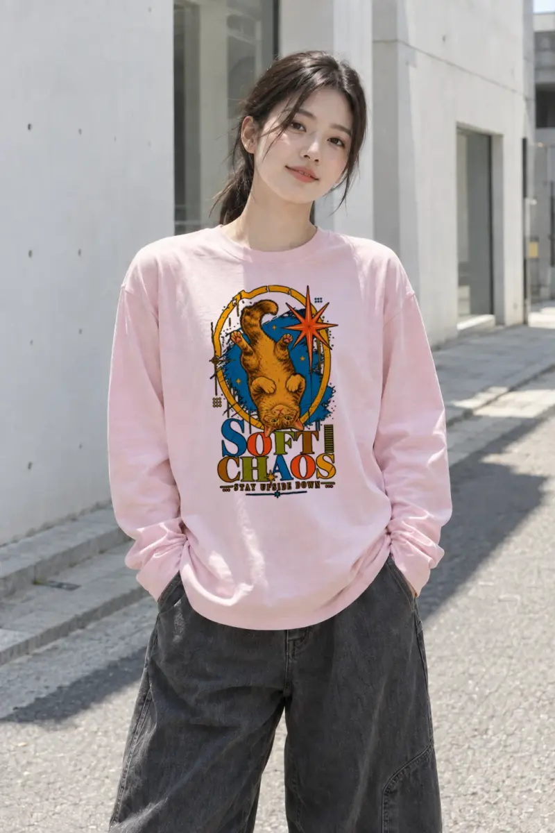 "Soft Chaos Cat" Unisex Longsleeve T-shirt | Gildan 2400