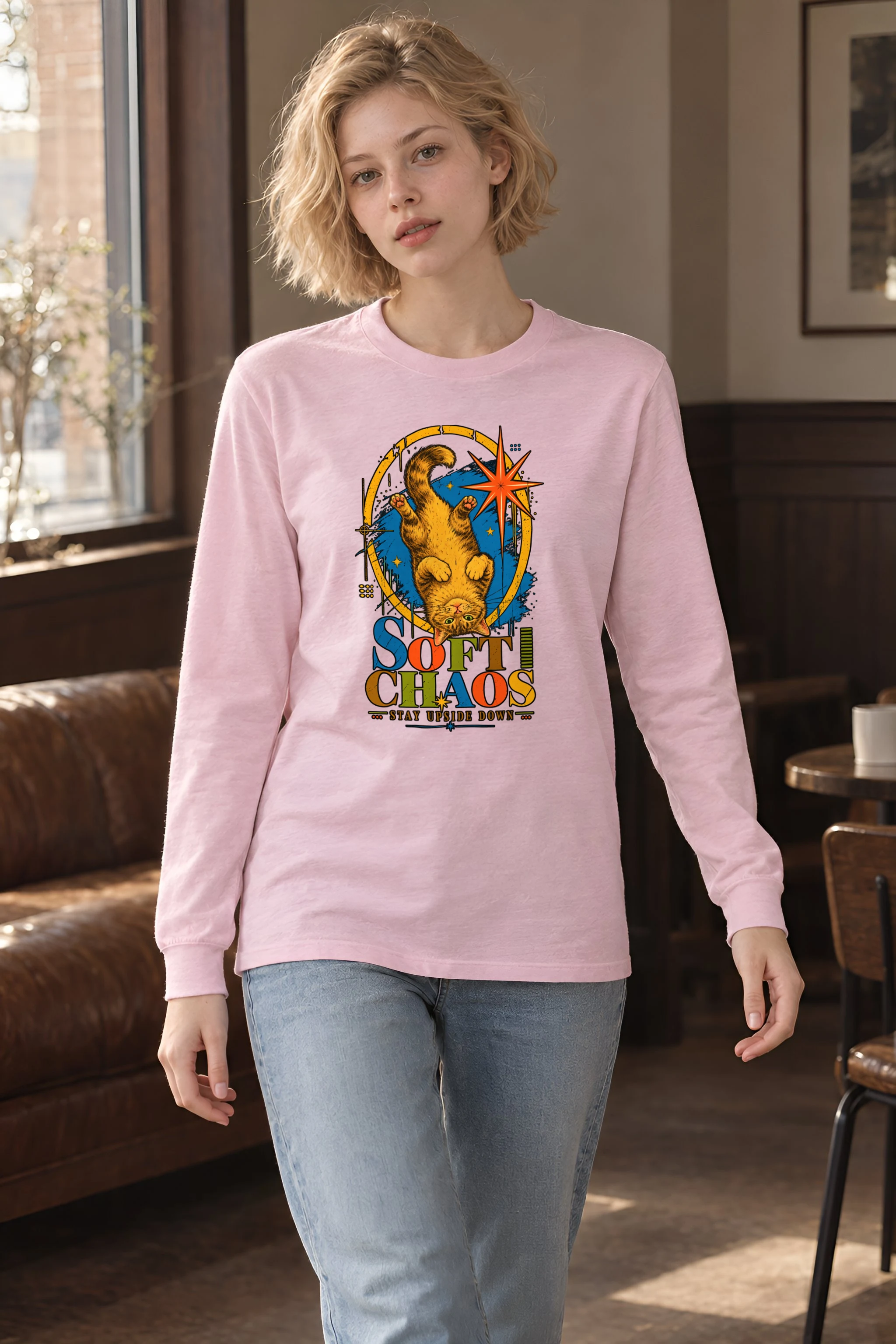 "Soft Chaos Cat" Unisex Longsleeve T-shirt