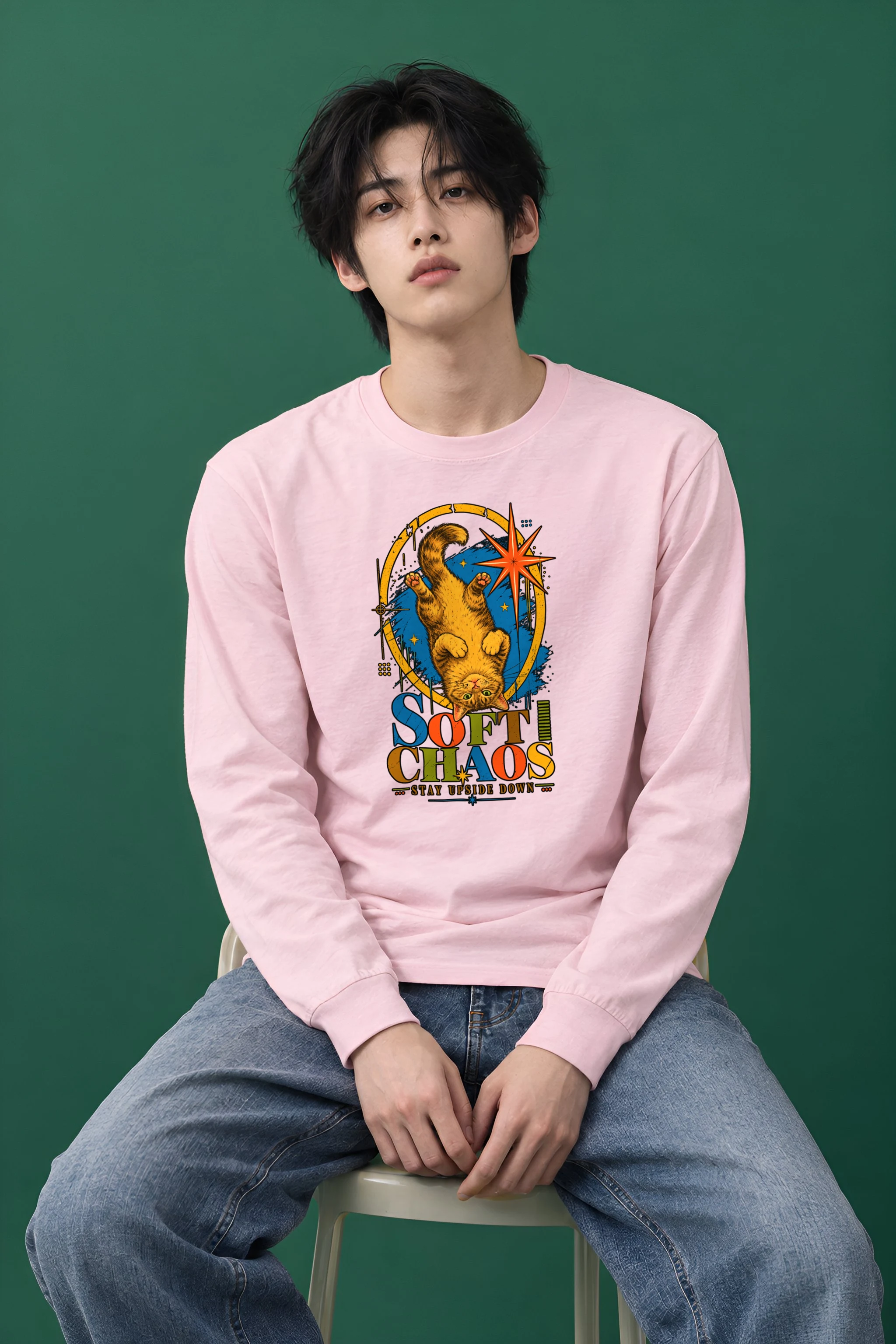 "Soft Chaos Cat" Unisex Longsleeve T-shirt