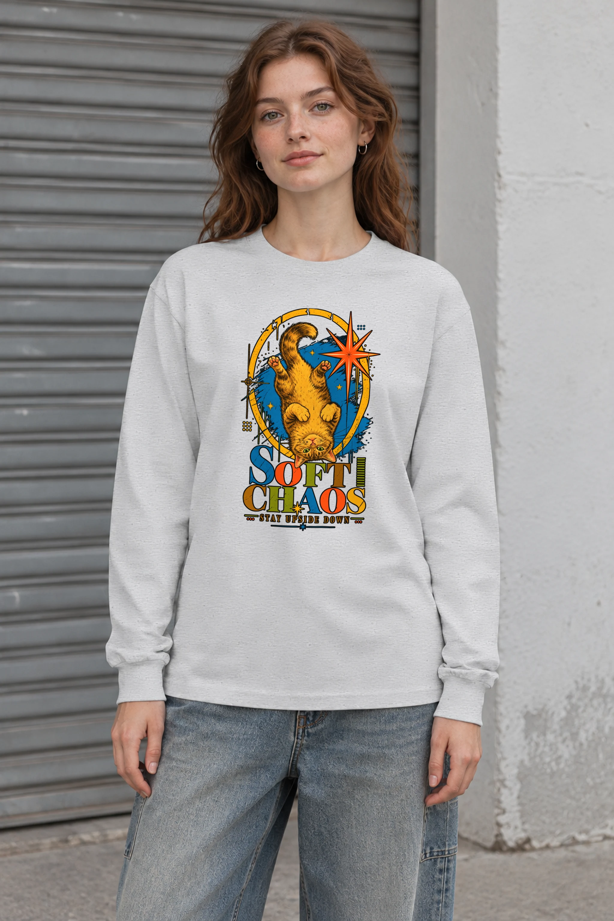 "Soft Chaos Cat" Unisex Longsleeve T-shirt