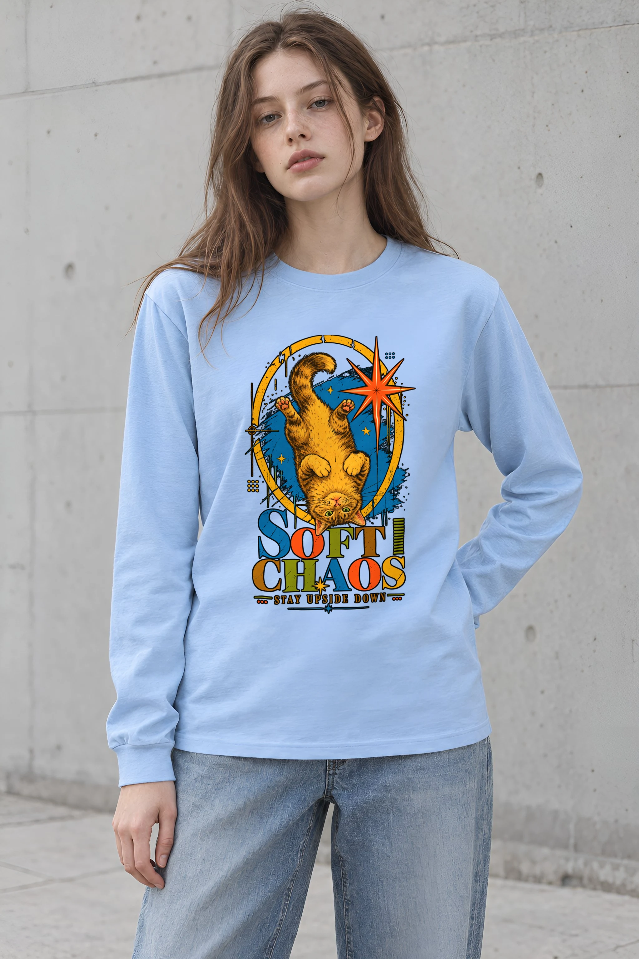 "Soft Chaos Cat" Unisex Longsleeve T-shirt