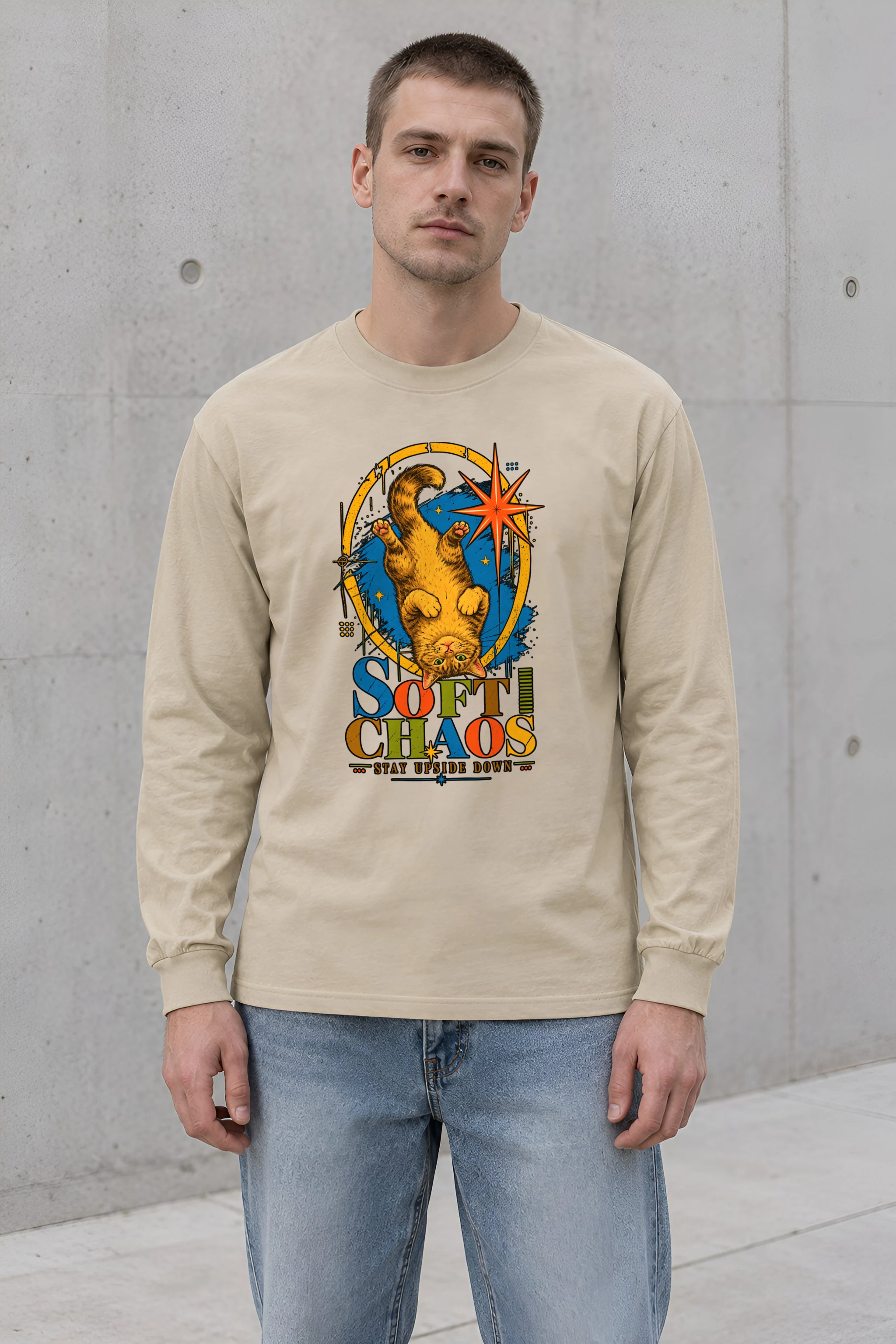 "Soft Chaos Cat" Unisex Longsleeve T-shirt