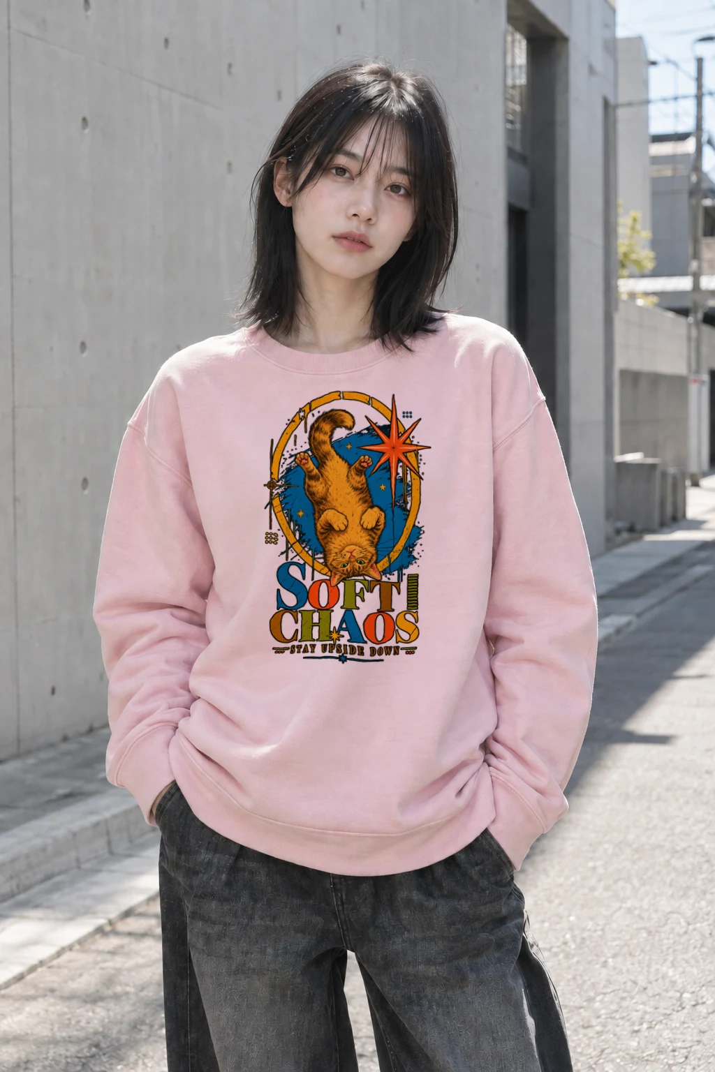 "Soft Chaos" Heavy Blend Unisex Crewneck Sweatshirt | Gildan 18000