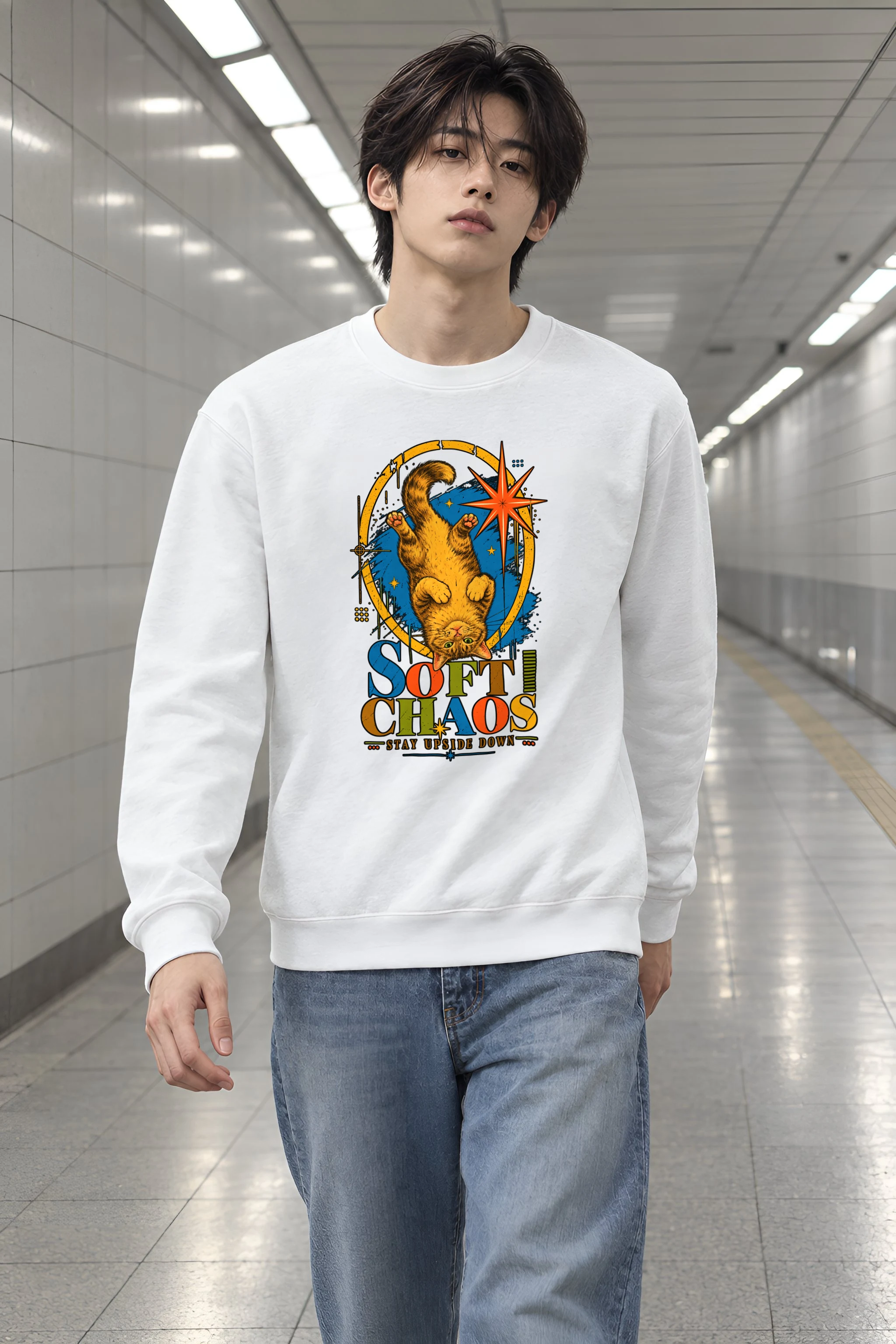 "Soft Chaos" 1 Crewneck Sweatshirt