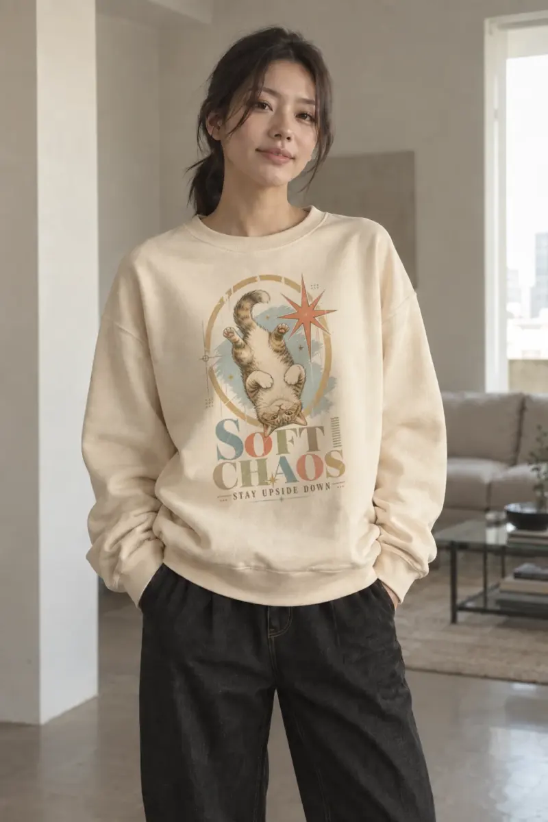 “Soft Chaos” Unisex Sponge Fleece Crewneck Sweatshirt | Bella + Canvas 3901
