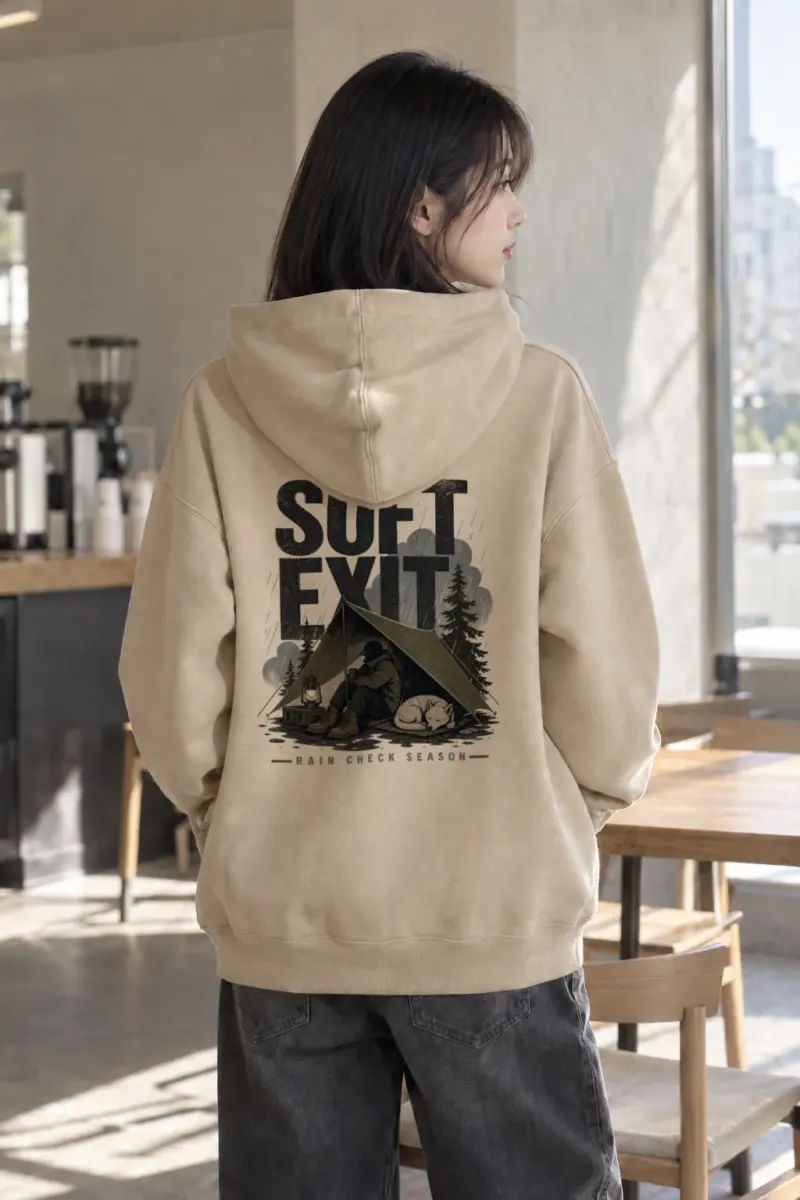 "Soft Exit Rain Check" Heavy Blend Unisex Pullover Hoodie | Gildan 18500