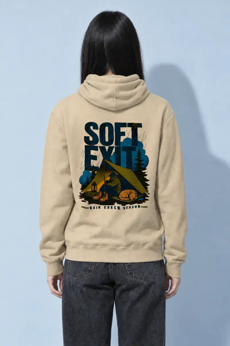 "Soft Exit Rain Check" Heavy Blend Unisex Pullover Hoodie