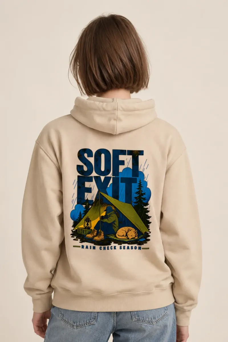 "Soft Exit Rain Check" Heavy Blend Unisex Pullover Hoodie