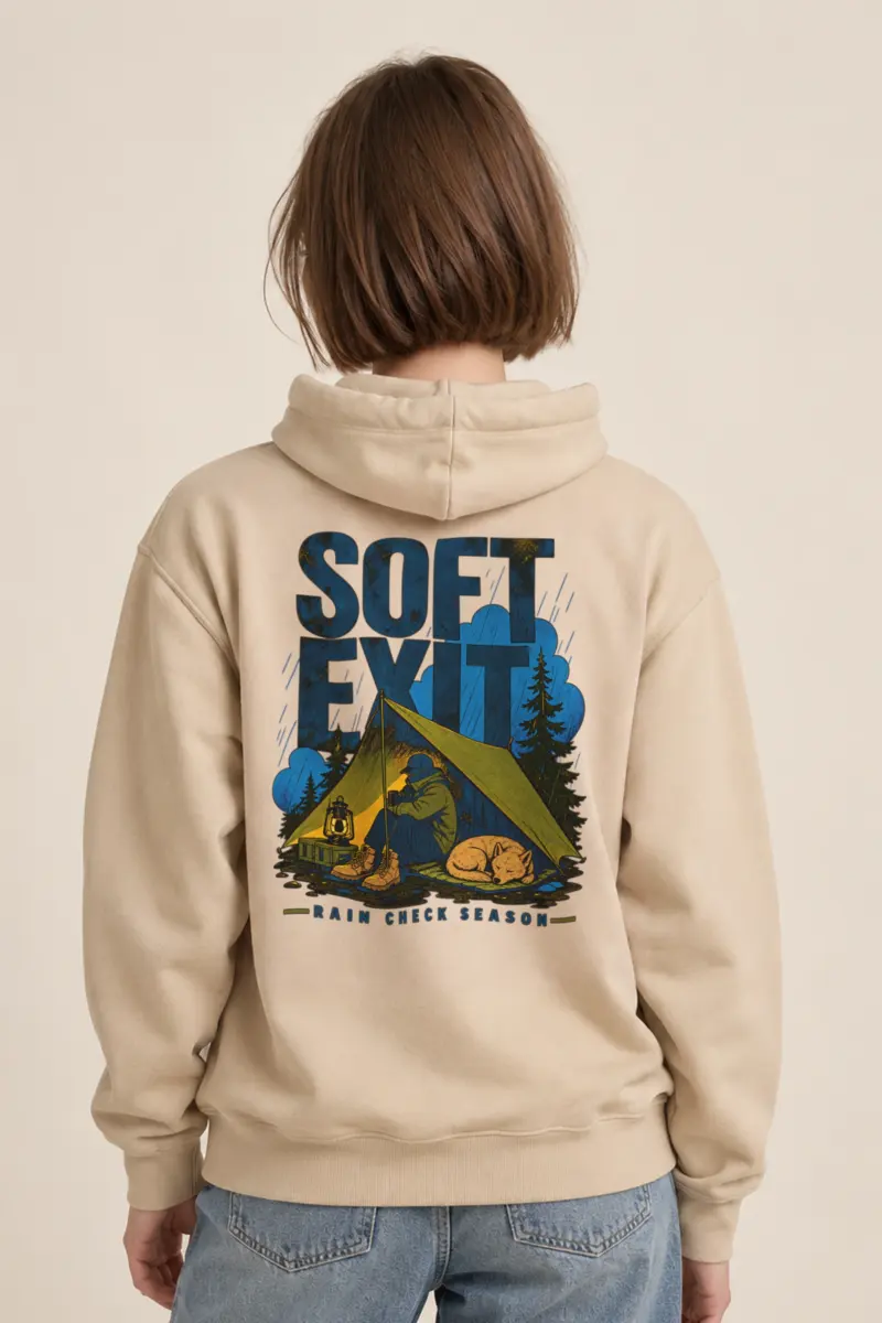 "Soft Exit Rain Check" Heavy Blend Unisex Pullover Hoodie