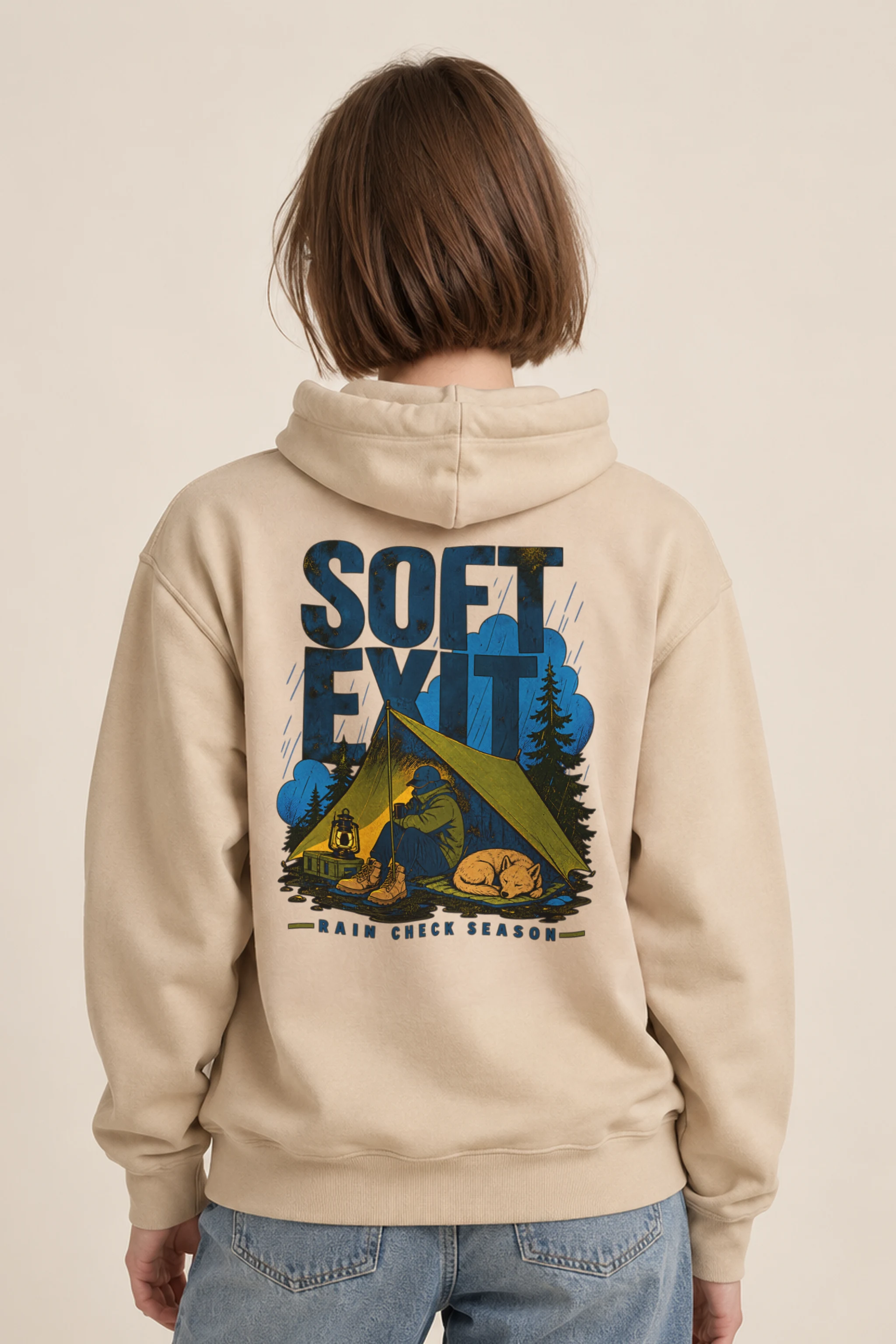 "Soft Exit Rain Check" Heavy Blend Unisex Pullover Hoodie