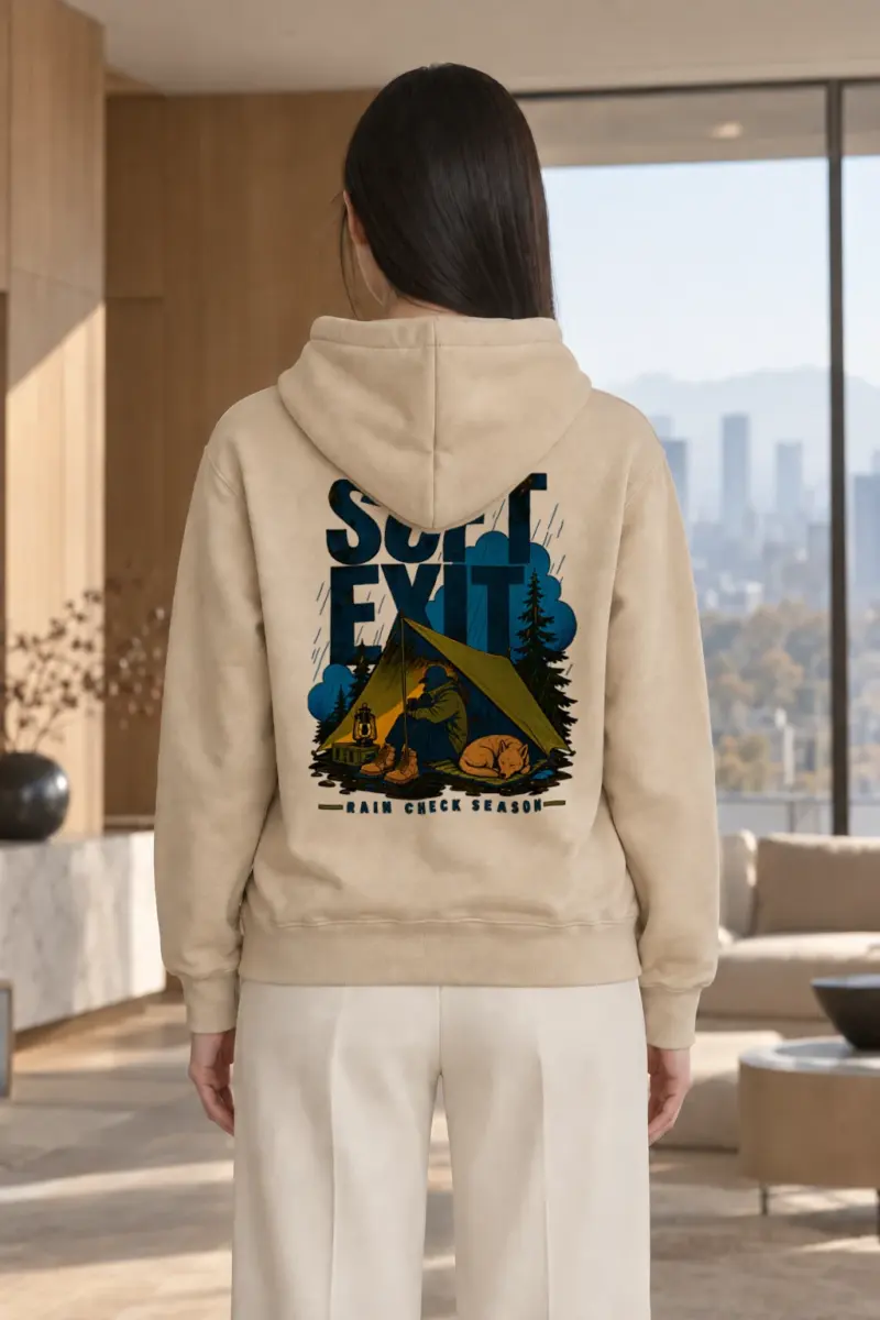 "Soft Exit Rain Check" Heavy Blend Unisex Pullover Hoodie | Gildan 18500