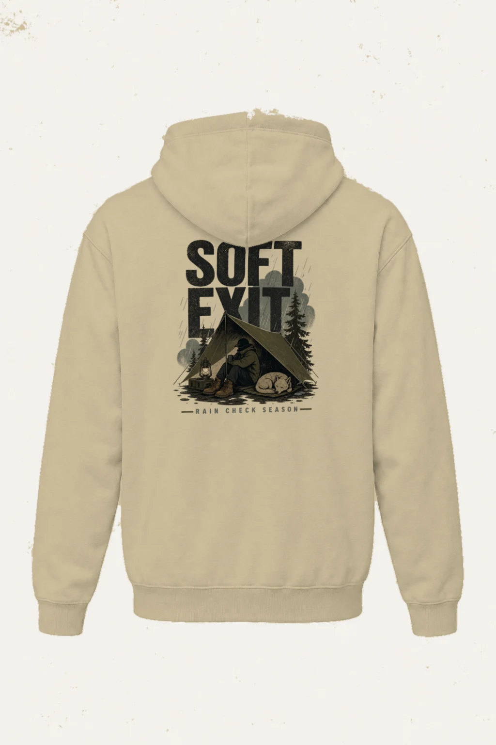 "Soft Exit Rain Check" Heavy Blend Unisex Pullover Hoodie | Gildan 18500
