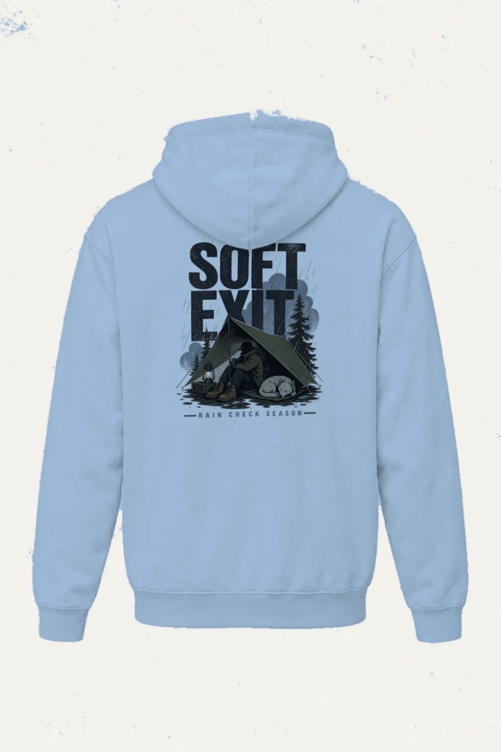 "Soft Exit Rain Check" Heavy Blend Unisex Pullover Hoodie | Gildan 18500