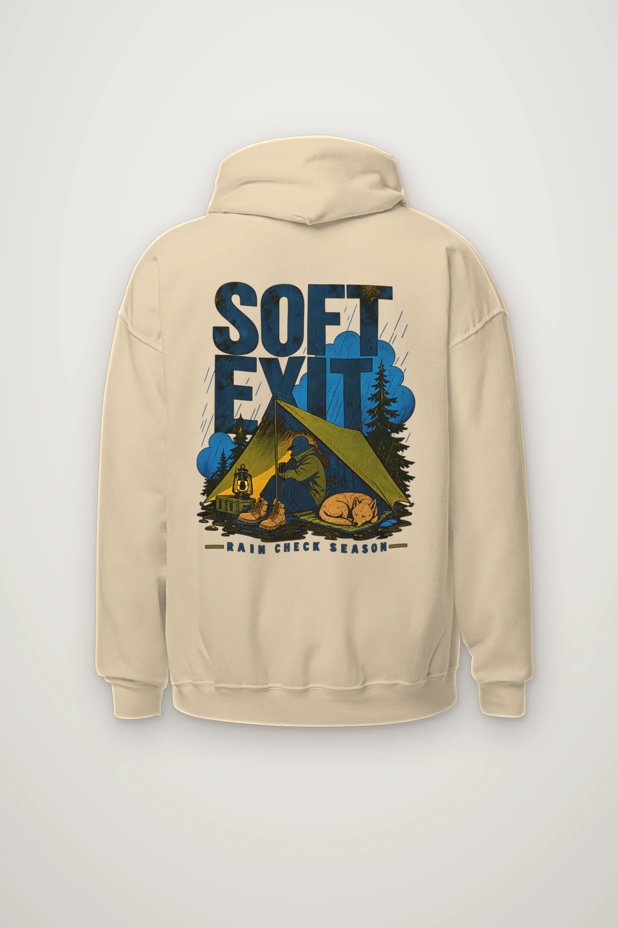 "Soft Exit Rain Check" Heavy Blend Unisex Pullover Hoodie