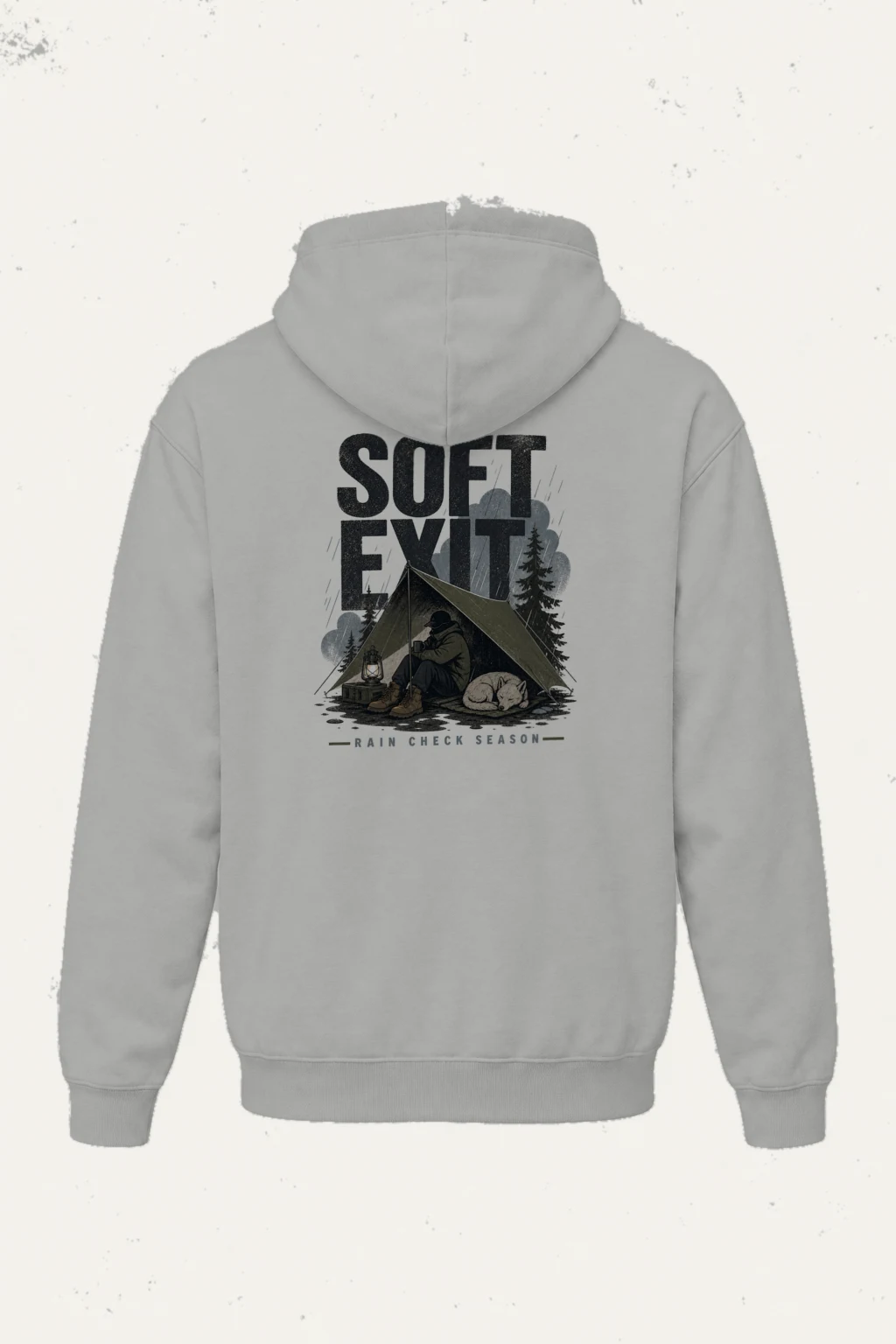 "Soft Exit Rain Check" Heavy Blend Unisex Pullover Hoodie | Gildan 18500