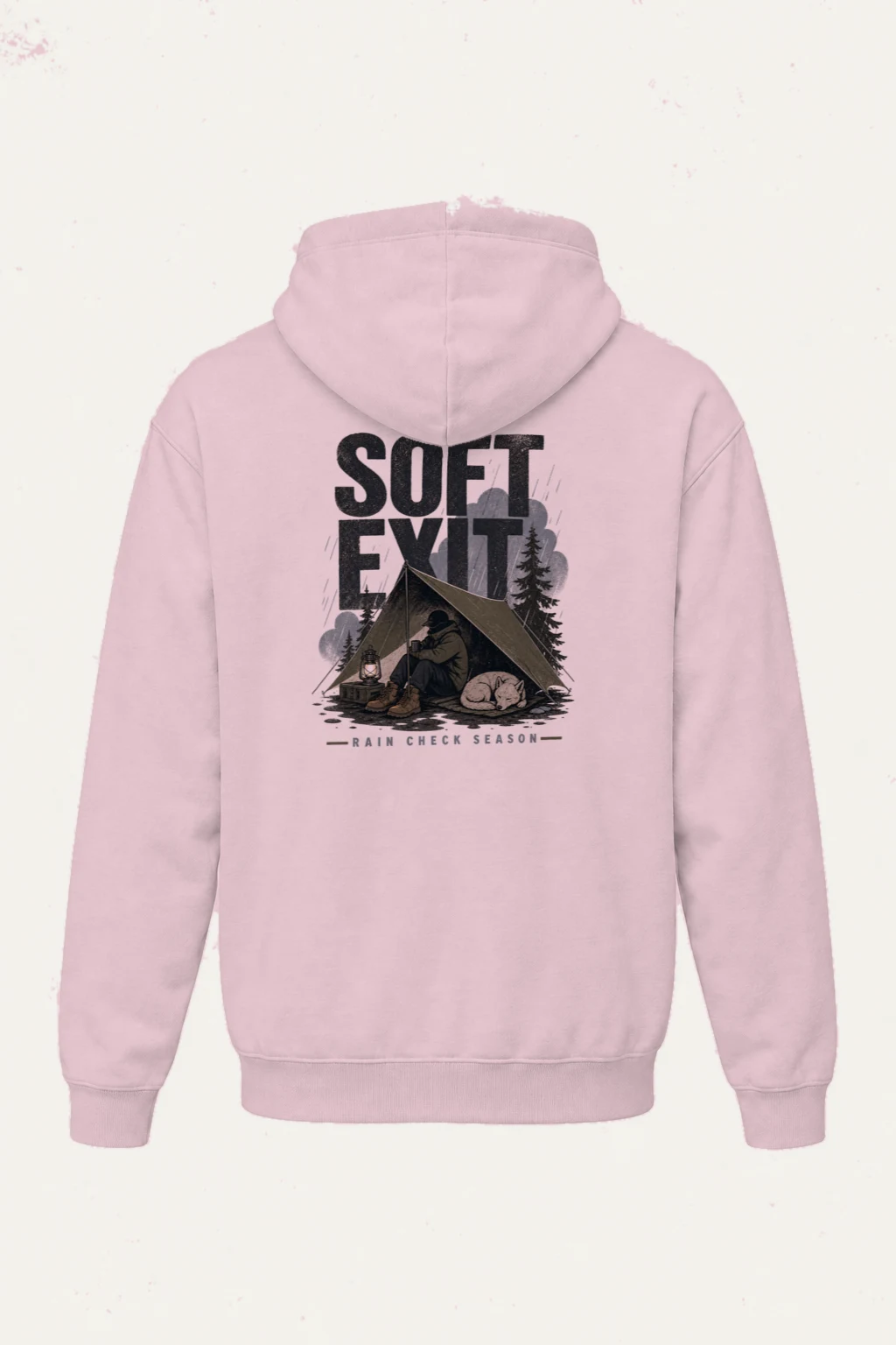 "Soft Exit Rain Check" Heavy Blend Unisex Pullover Hoodie | Gildan 18500