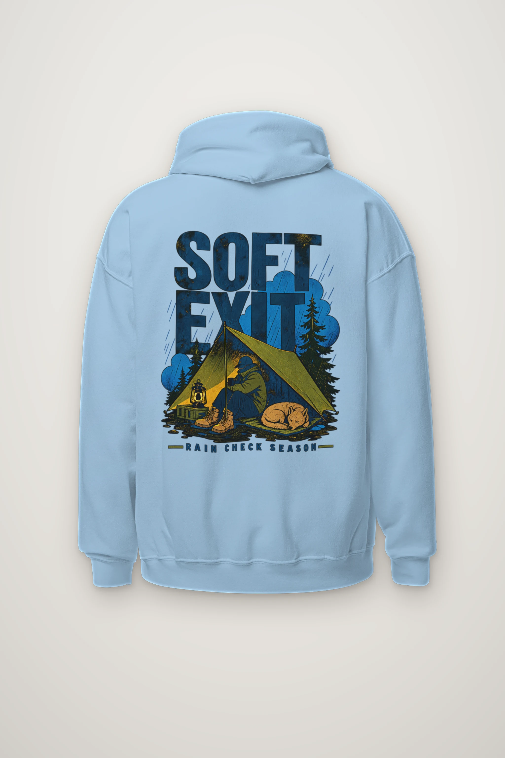 "Soft Exit Rain Check" Heavy Blend Unisex Pullover Hoodie