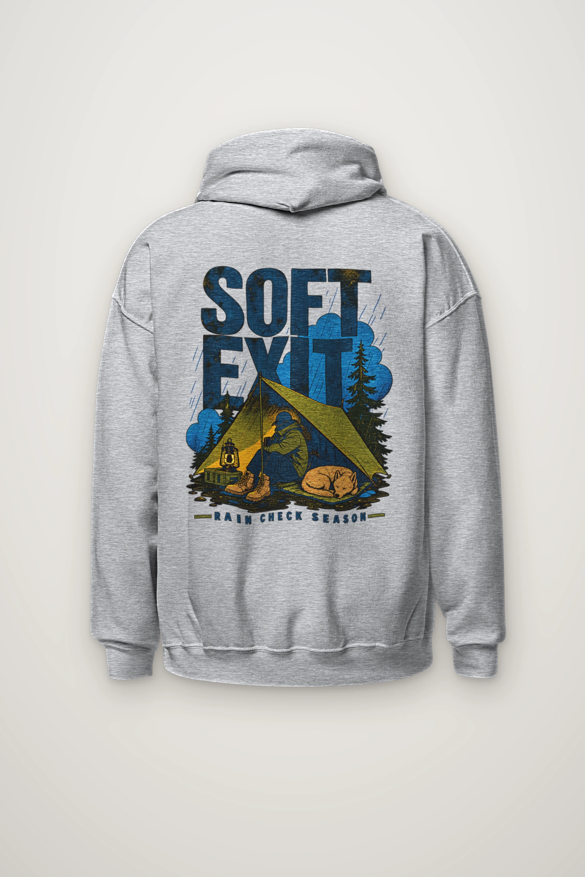 "Soft Exit Rain Check" Heavy Blend Unisex Pullover Hoodie