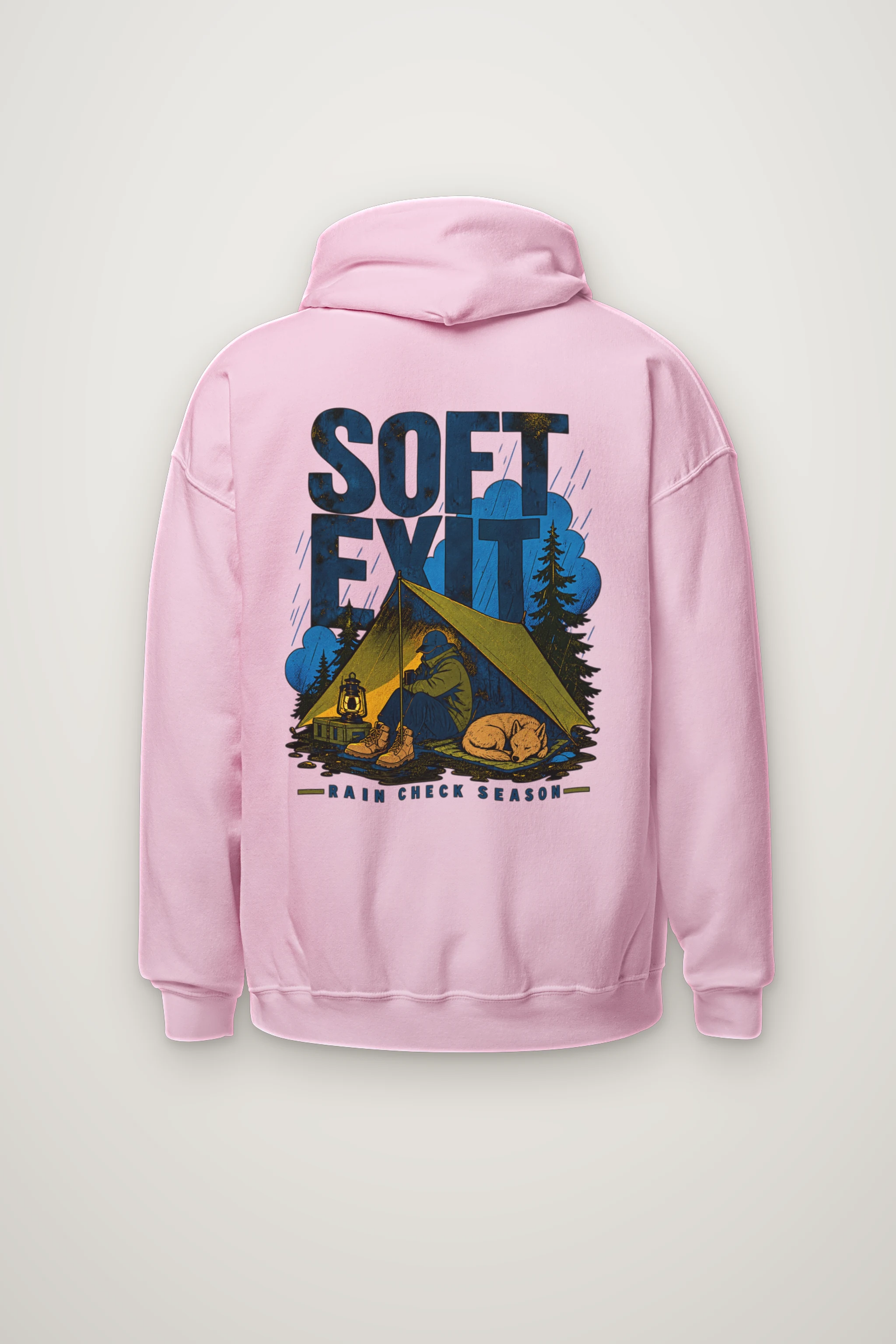 "Soft Exit Rain Check" Heavy Blend Unisex Pullover Hoodie