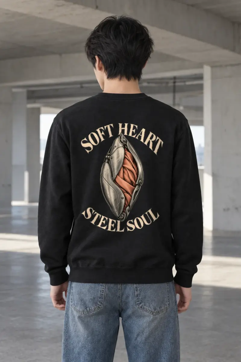 "Soft Heart Steel Soul" Heavy Blend Unisex Crewneck Sweatshirt