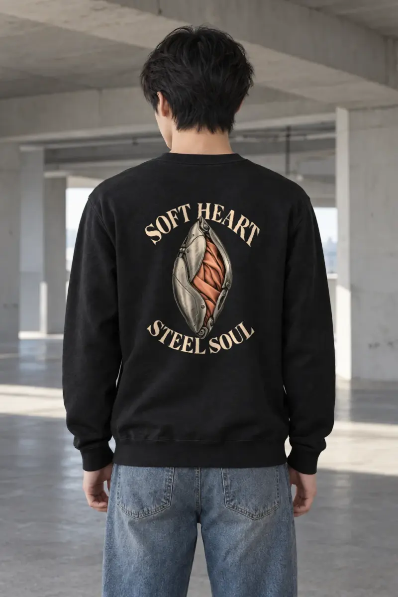 "Soft Heart Steel Soul" Heavy Blend Unisex Crewneck Sweatshirt