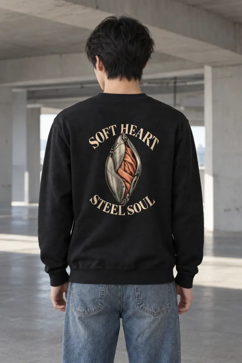 "Soft Heart Steel Soul" Heavy Blend Unisex Crewneck Sweatshirt