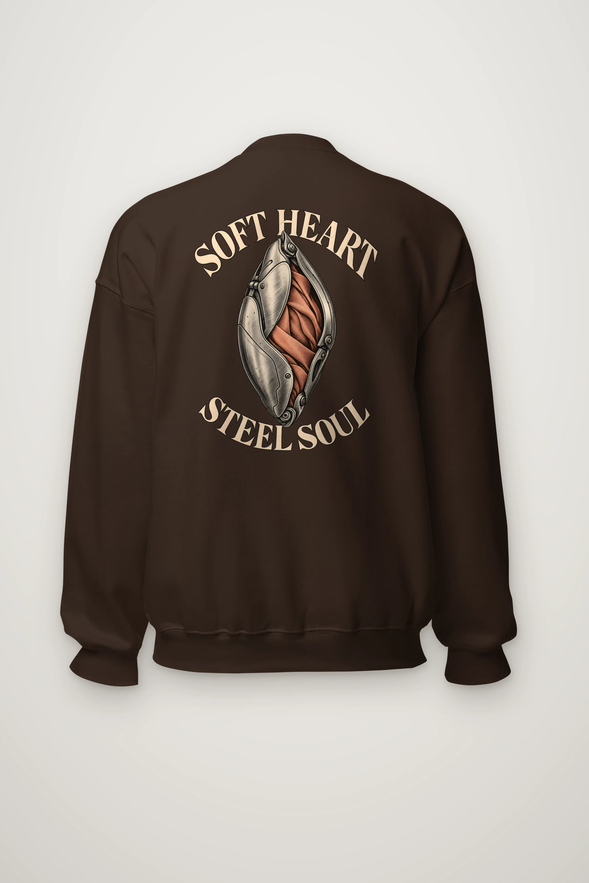 "Soft Heart Steel Soul" Heavy Blend Unisex Crewneck Sweatshirt