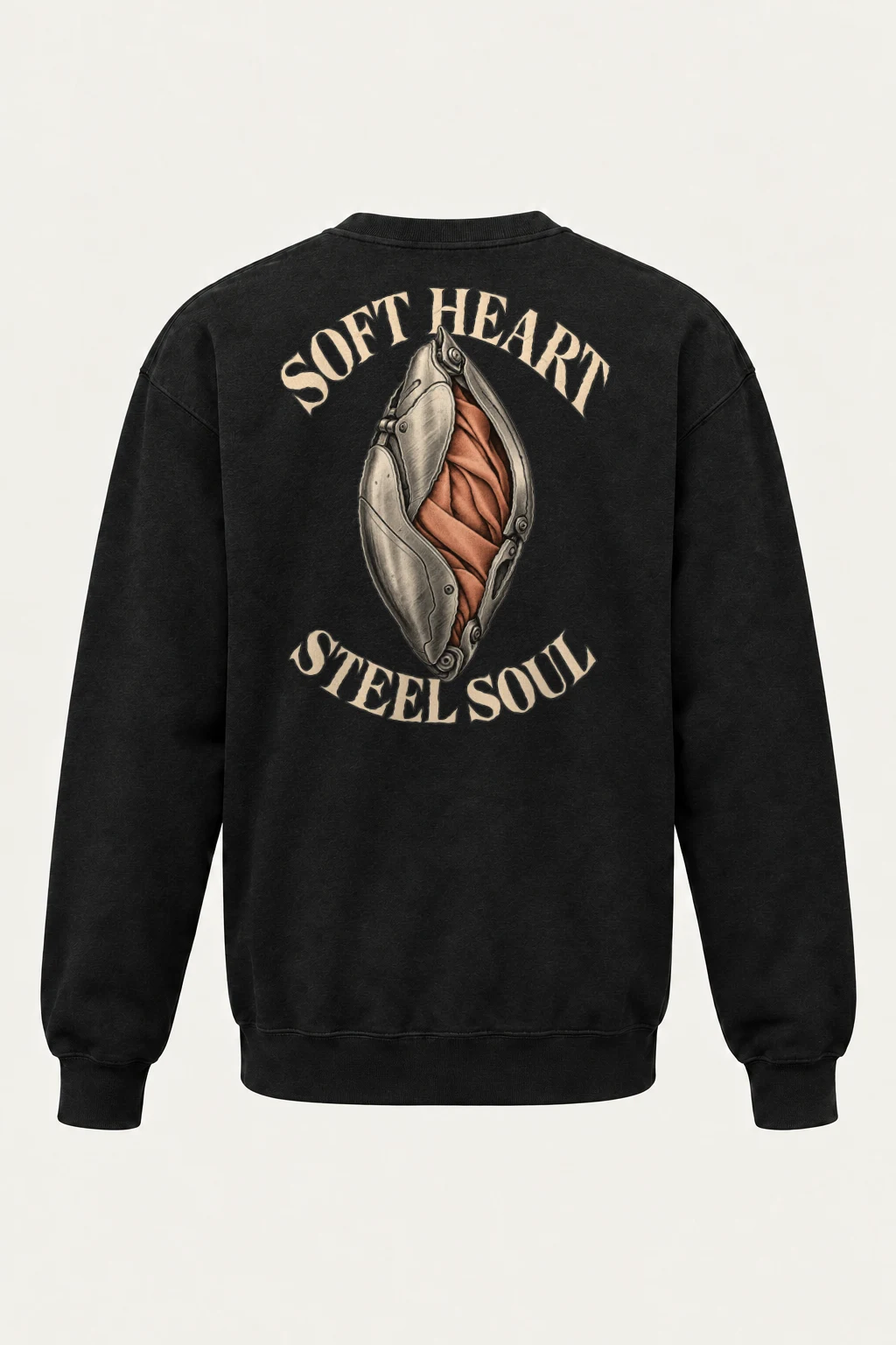 "Soft Heart Steel Soul" Heavy Blend Unisex Crewneck Sweatshirt | Gildan 18000