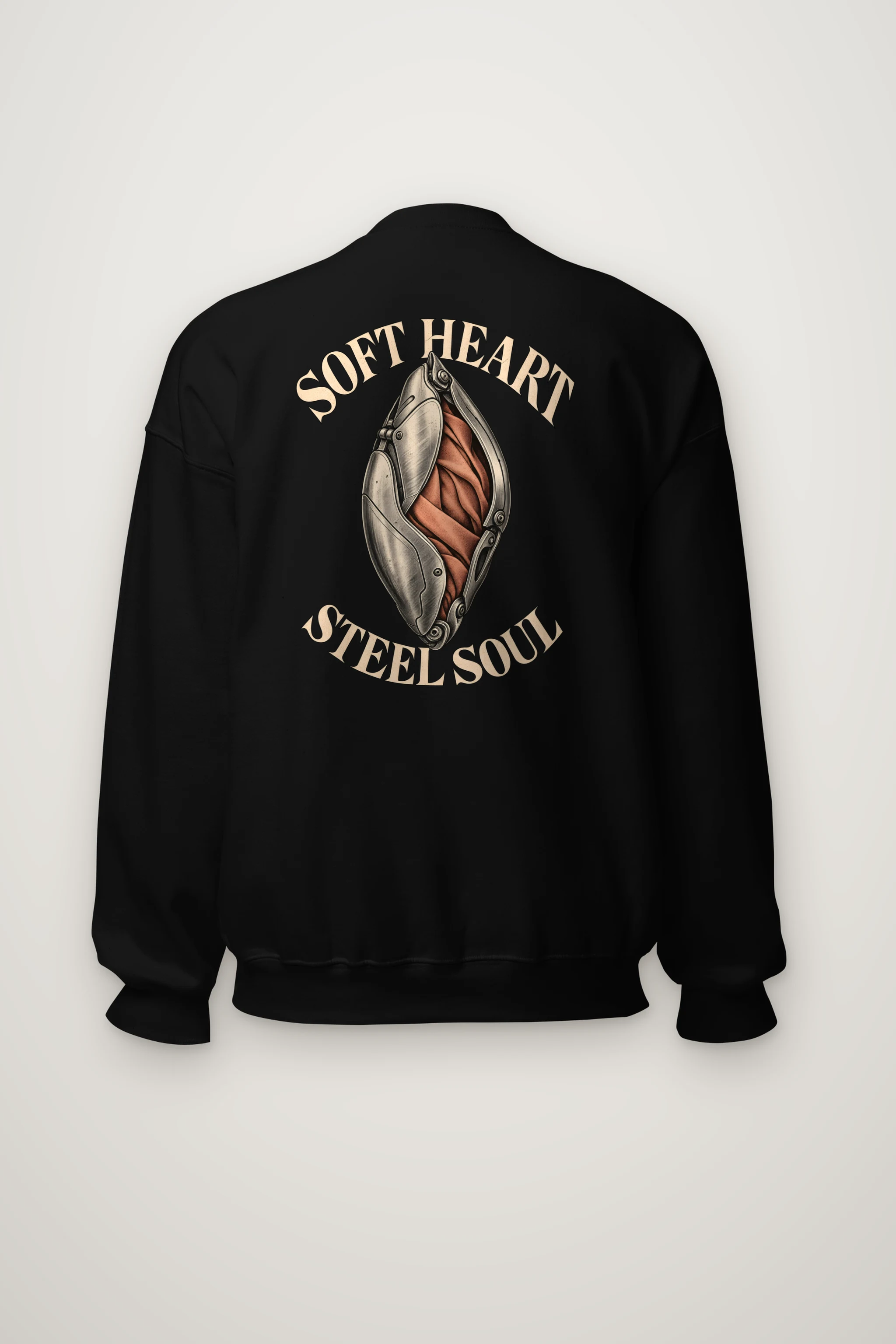 "Soft Heart Steel Soul" Heavy Blend Unisex Crewneck Sweatshirt