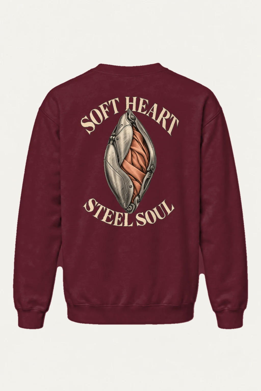 "Soft Heart Steel Soul" Heavy Blend Unisex Crewneck Sweatshirt | Gildan 18000