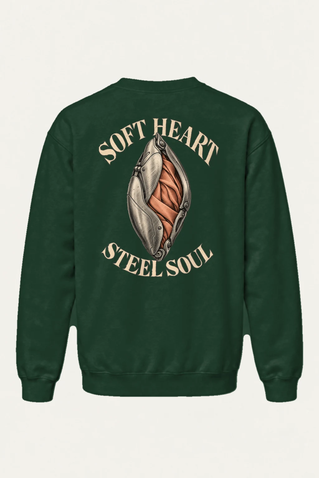 "Soft Heart Steel Soul" Heavy Blend Unisex Crewneck Sweatshirt | Gildan 18000