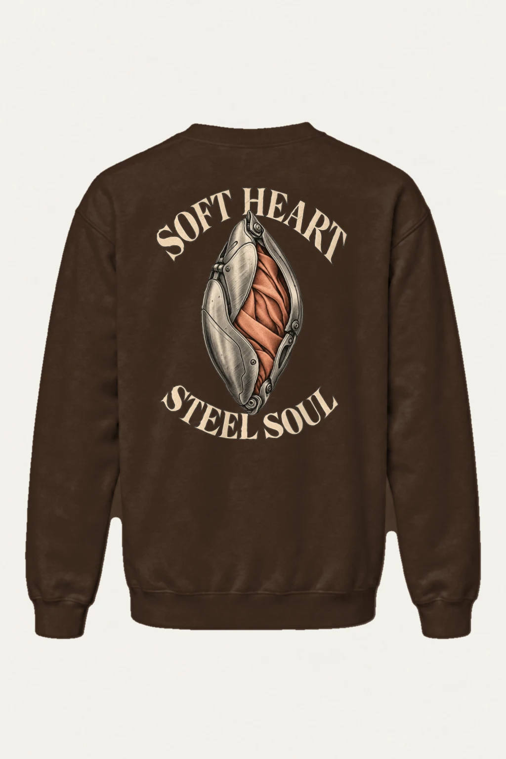 "Soft Heart Steel Soul" Heavy Blend Unisex Crewneck Sweatshirt | Gildan 18000