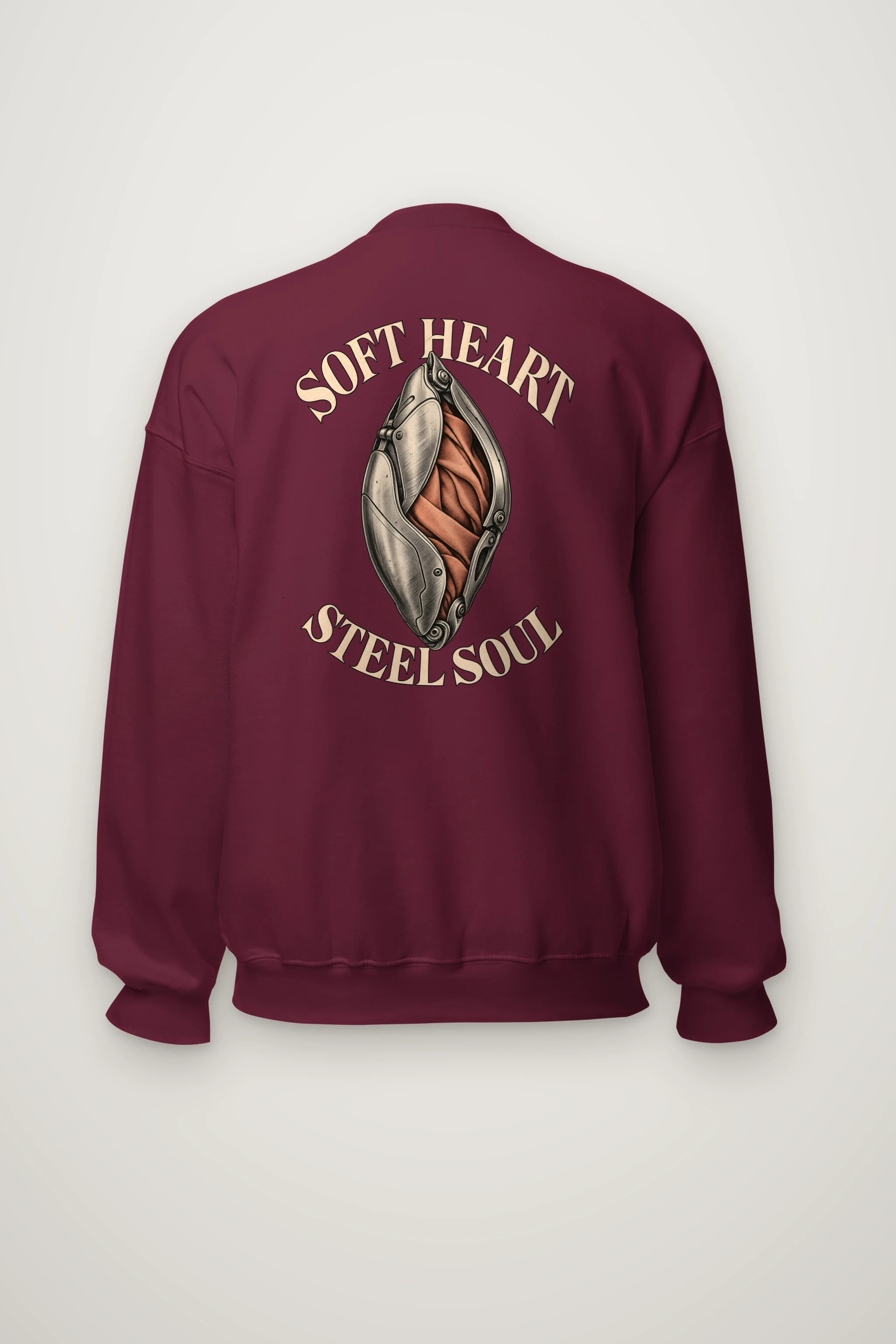 "Soft Heart Steel Soul" Heavy Blend Unisex Crewneck Sweatshirt