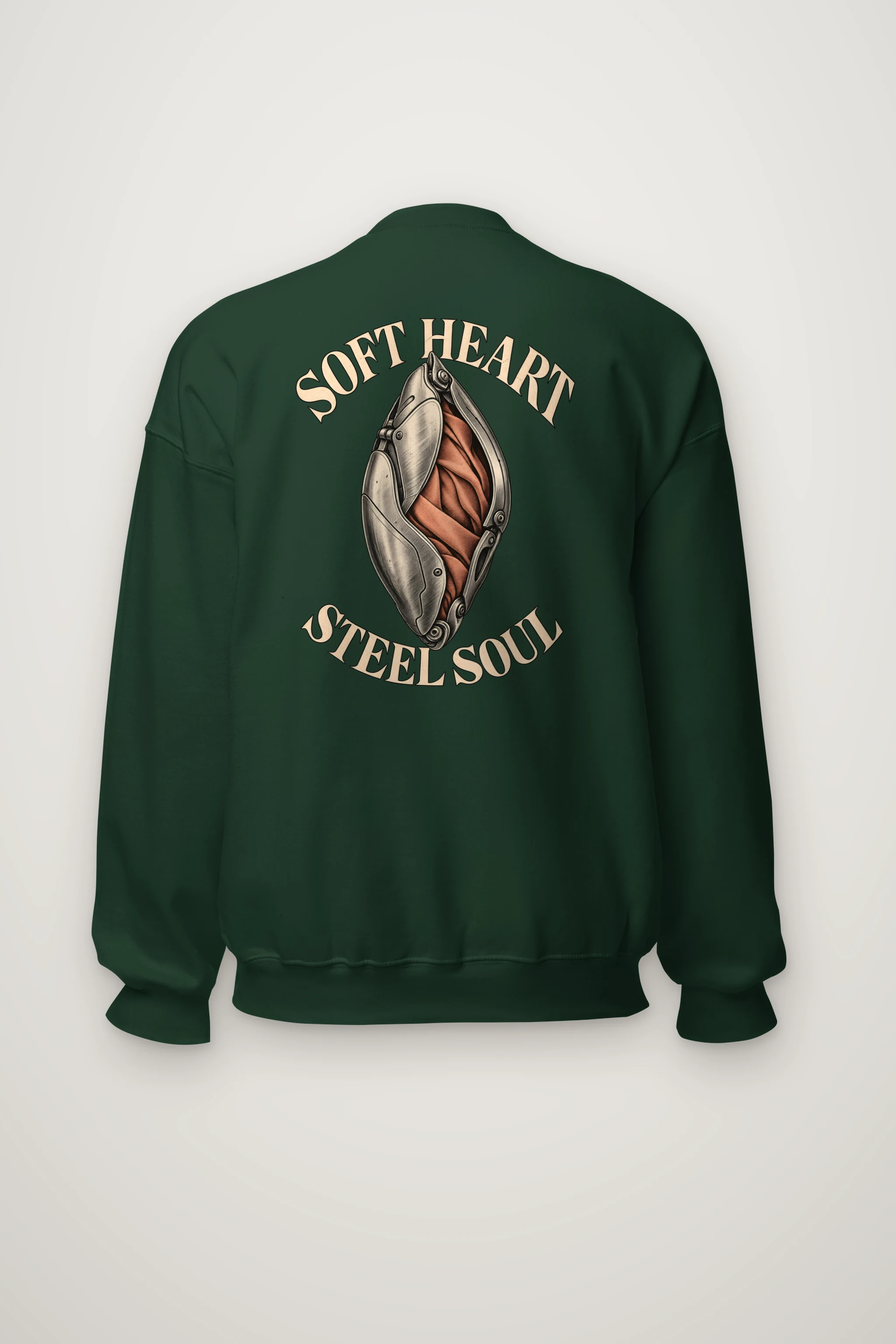 "Soft Heart Steel Soul" Heavy Blend Unisex Crewneck Sweatshirt