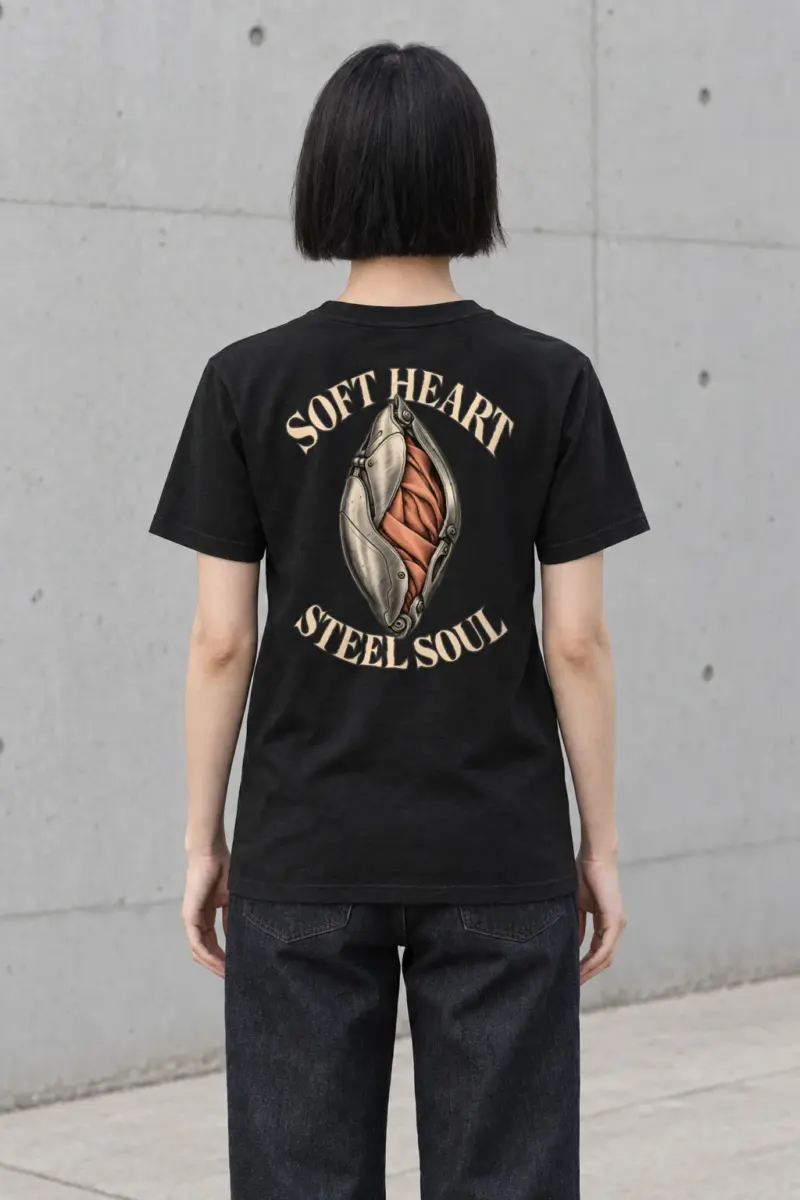 "Soft Heart Steel Soul" Heavyweight Unisex Crewneck T-shirt