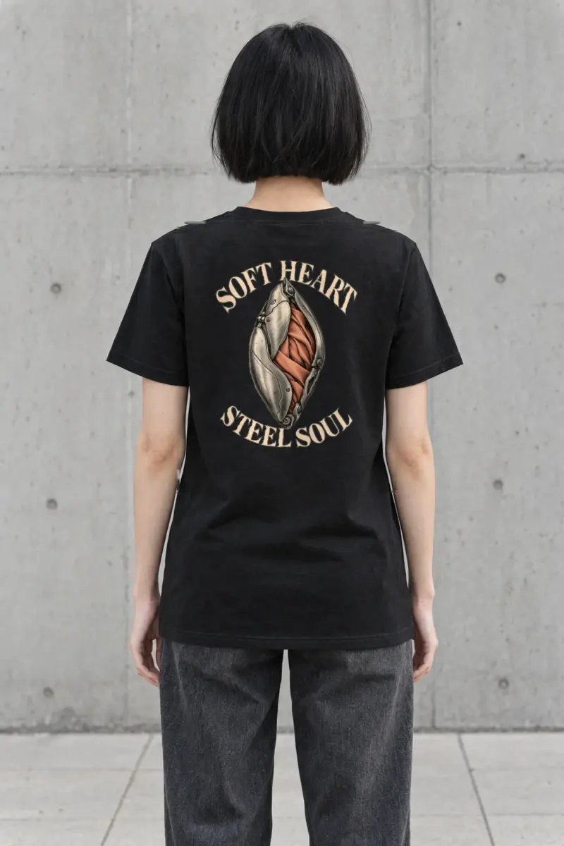 "Soft Heart Steel Soul" Heavyweight Unisex Crewneck T-shirt