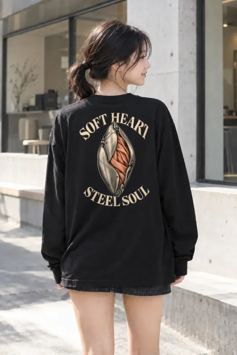 "Soft Heart Steel Soul" Unisex Longsleeve T-shirt | Gildan 2400