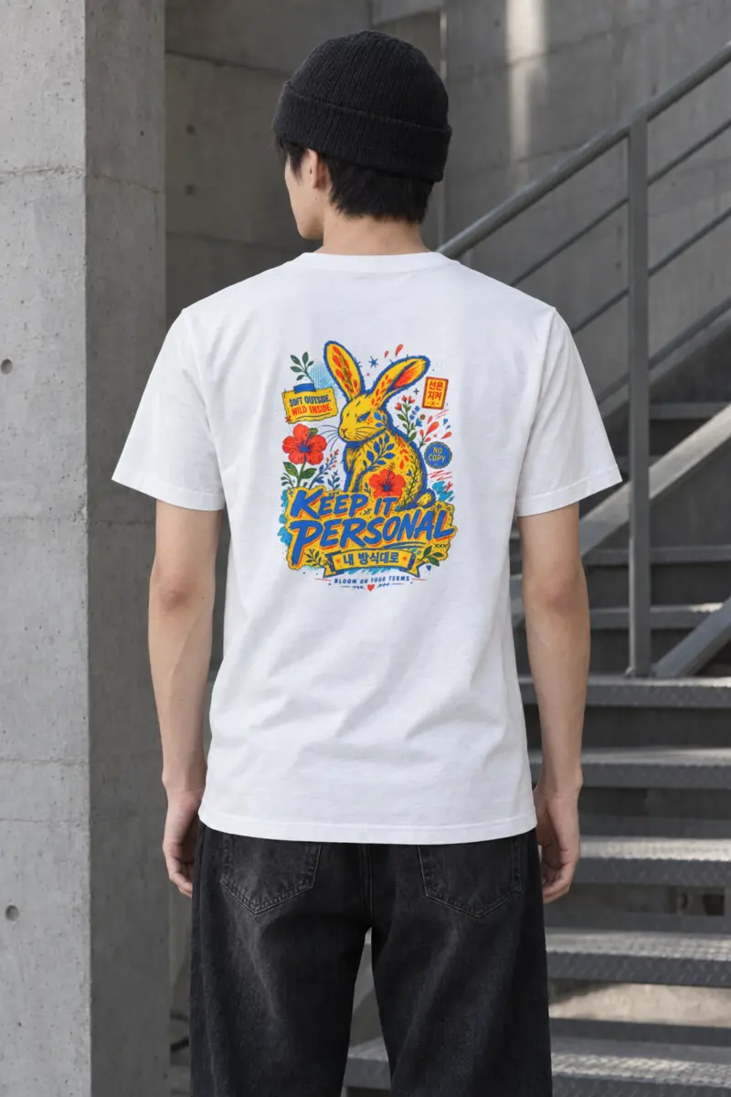 "Soft Outside Wild Inside" Heavyweight Unisex Crewneck T-shirt