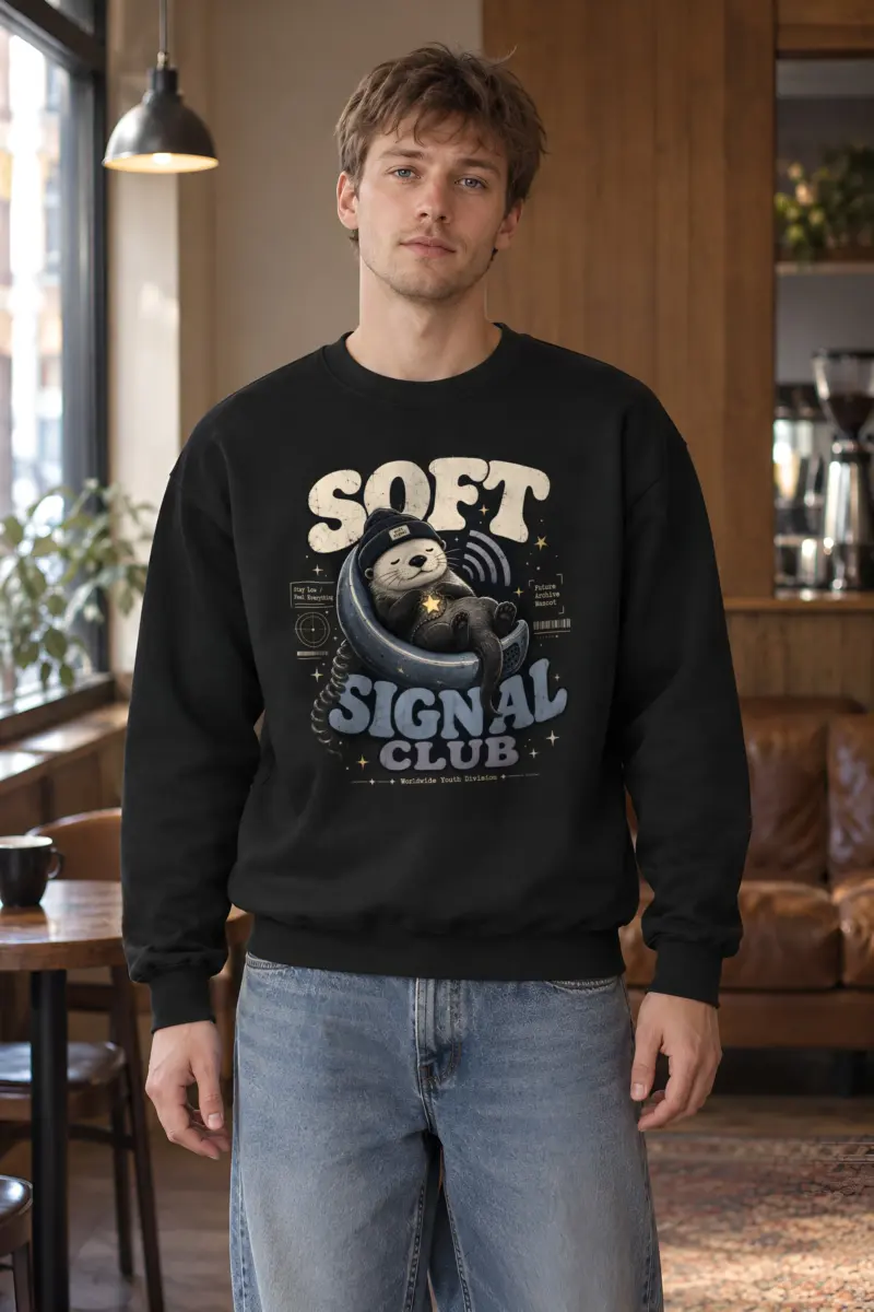 "Soft Signal Boost" Heavy Blend Unisex Crewneck Sweatshirt
