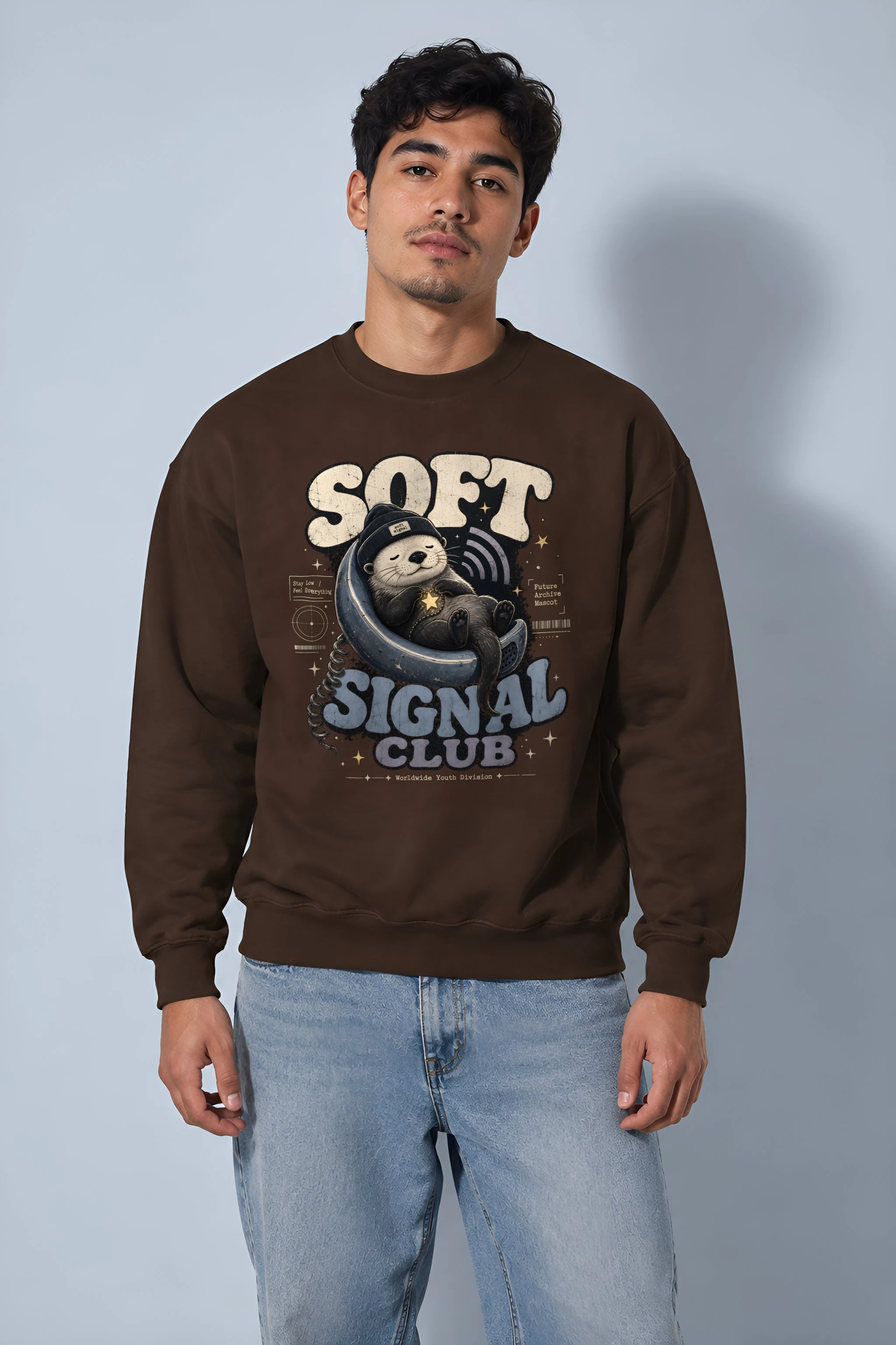 "Soft Signal Boost" Heavy Blend Unisex Crewneck Sweatshirt