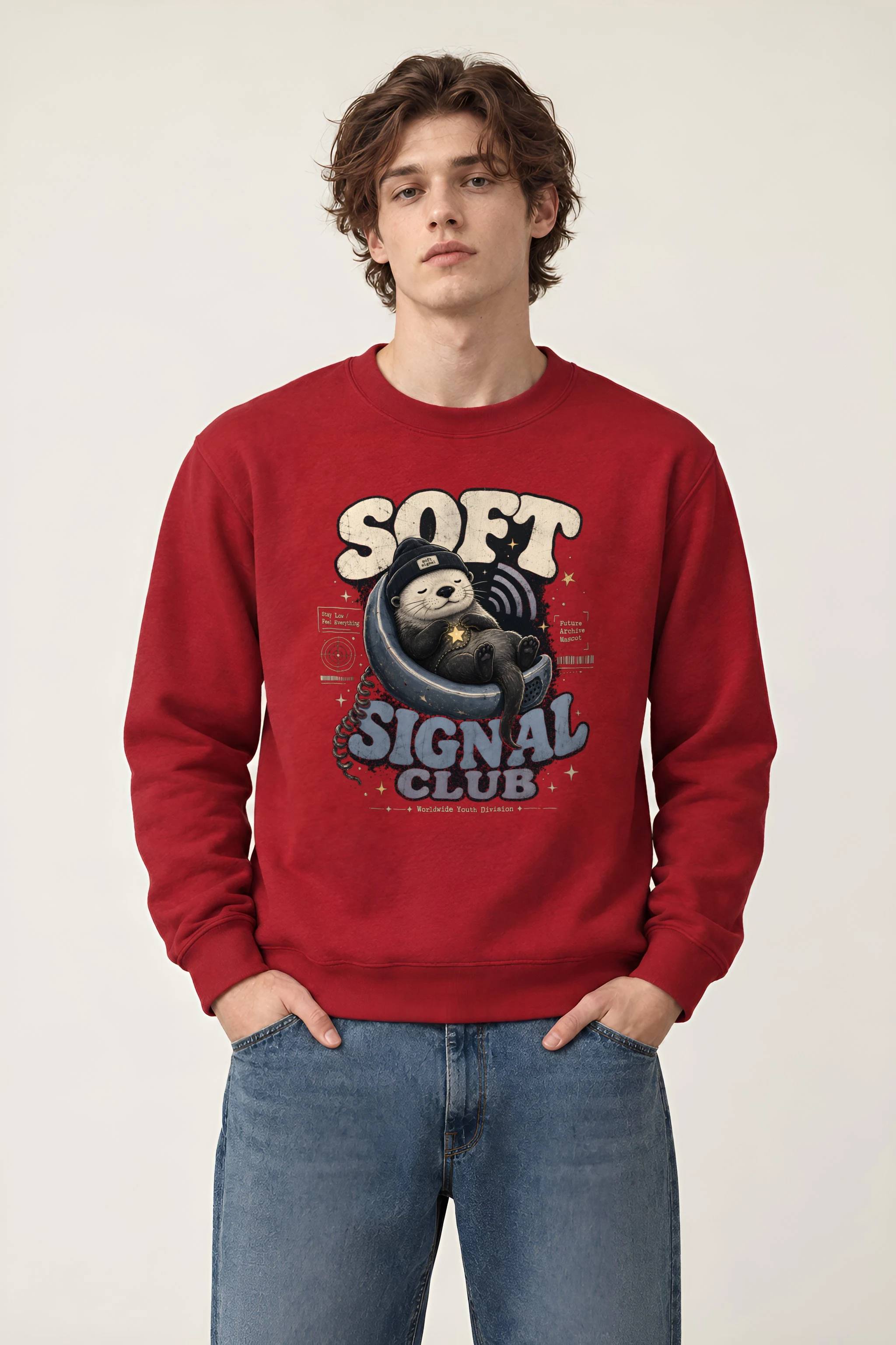 "Soft Signal Boost" Heavy Blend Unisex Crewneck Sweatshirt