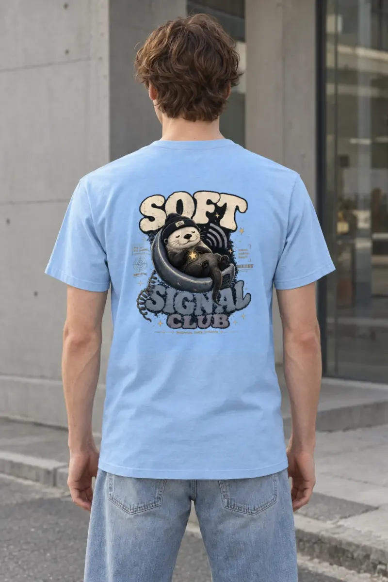 "Soft Signal Boost" Heavyweight Unisex Crewneck T-shirt