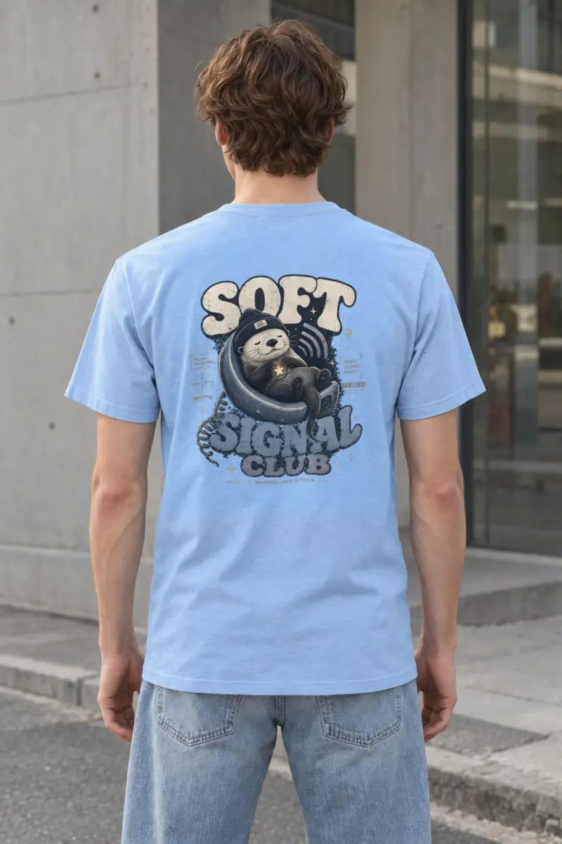 "Soft Signal Boost" Heavyweight Unisex Crewneck T-shirt